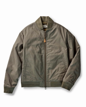 The Insulated Bomber Jacket in Fatigue Olive Dry Wax Price Connect