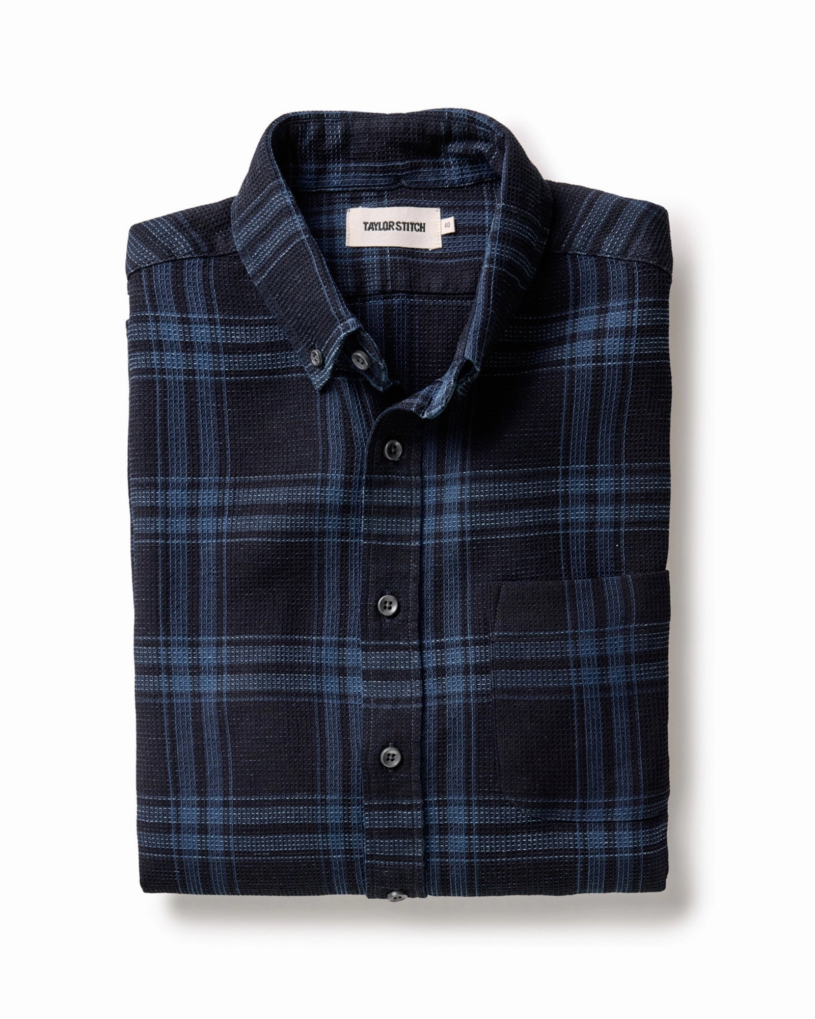 The Jack in Deep Indigo Plaid Waffle Current Style