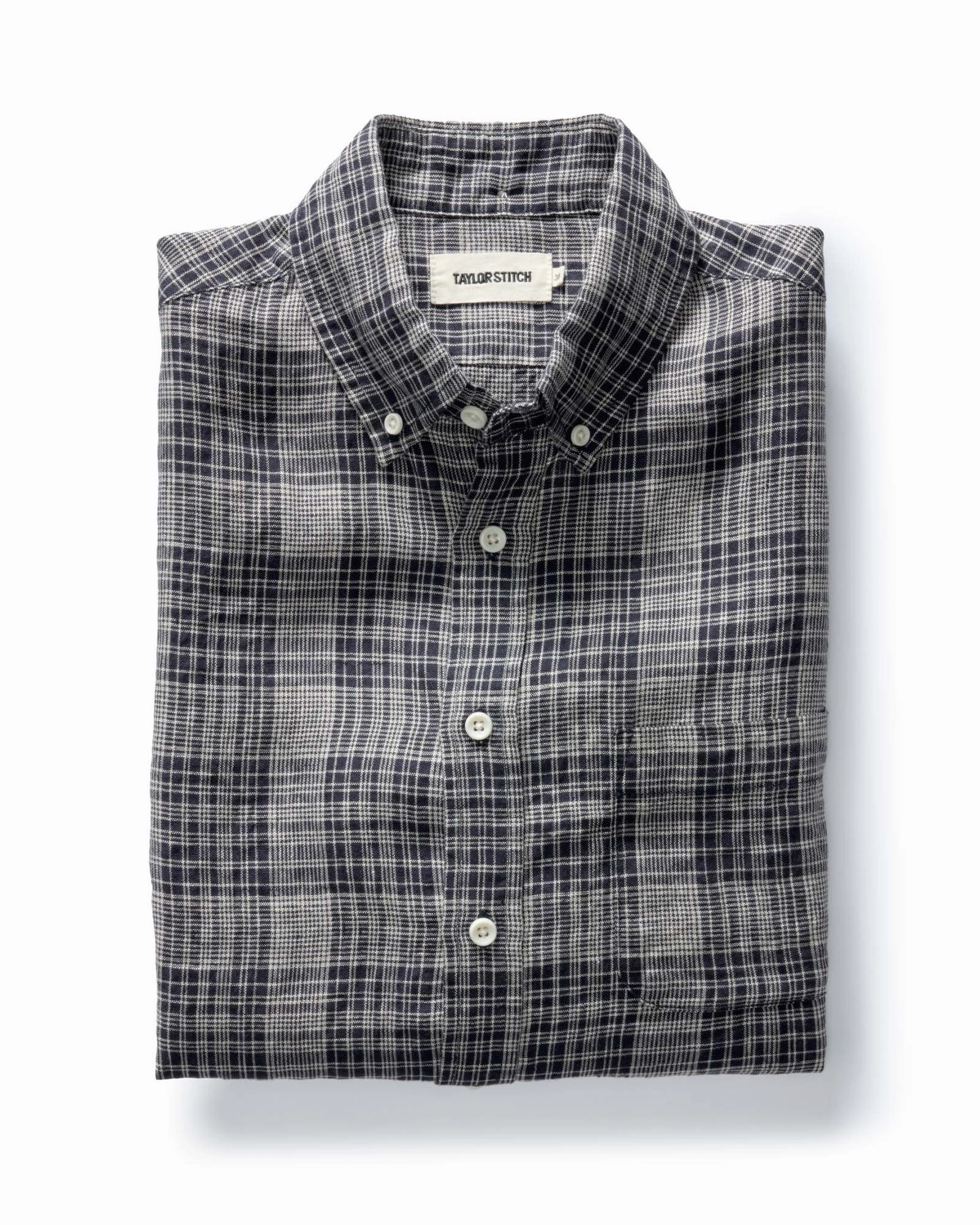 The Jack in Navy Plaid Linen Non Iron Material High-Quality Material