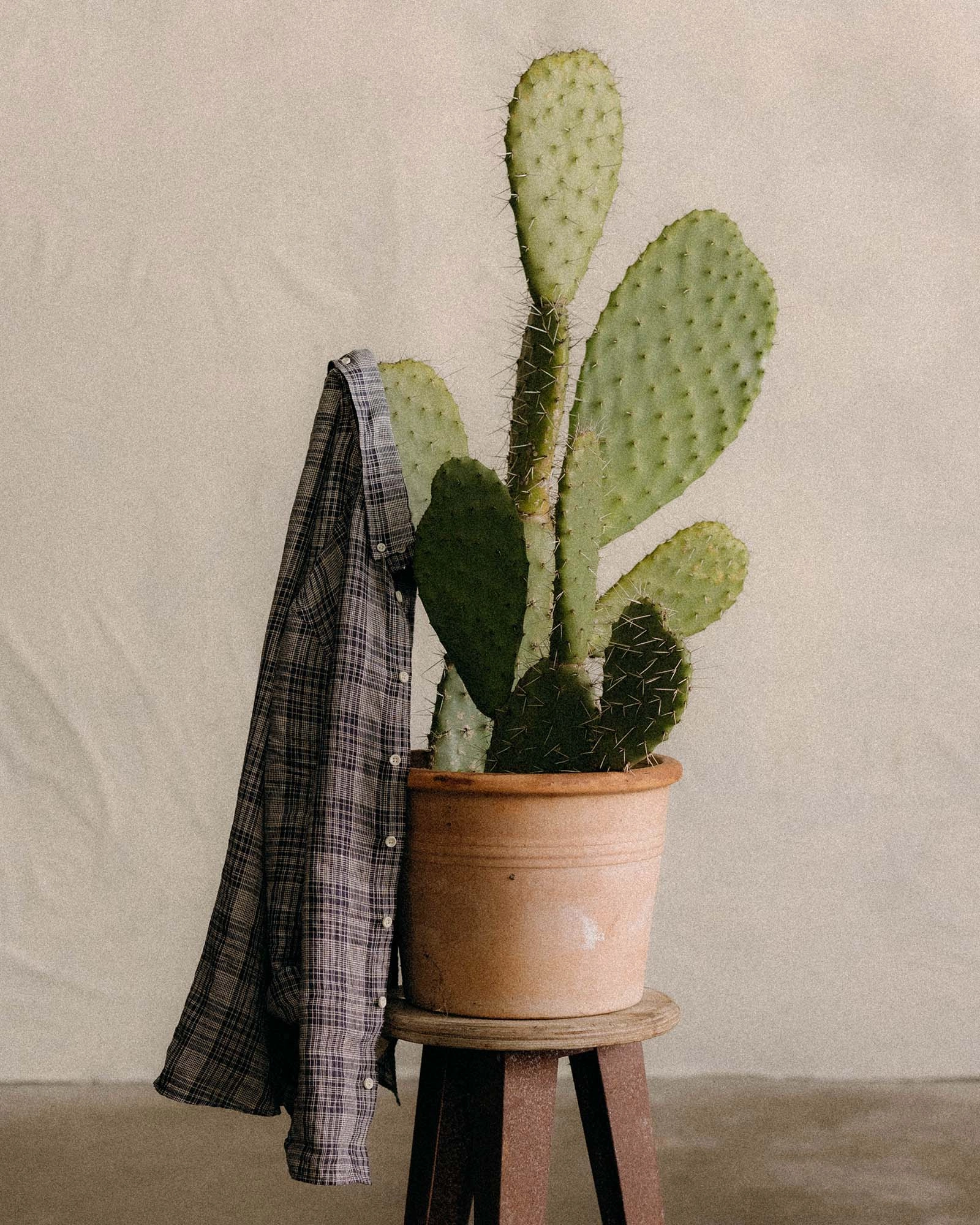 The Jack in Navy Plaid Linen checkered pattern