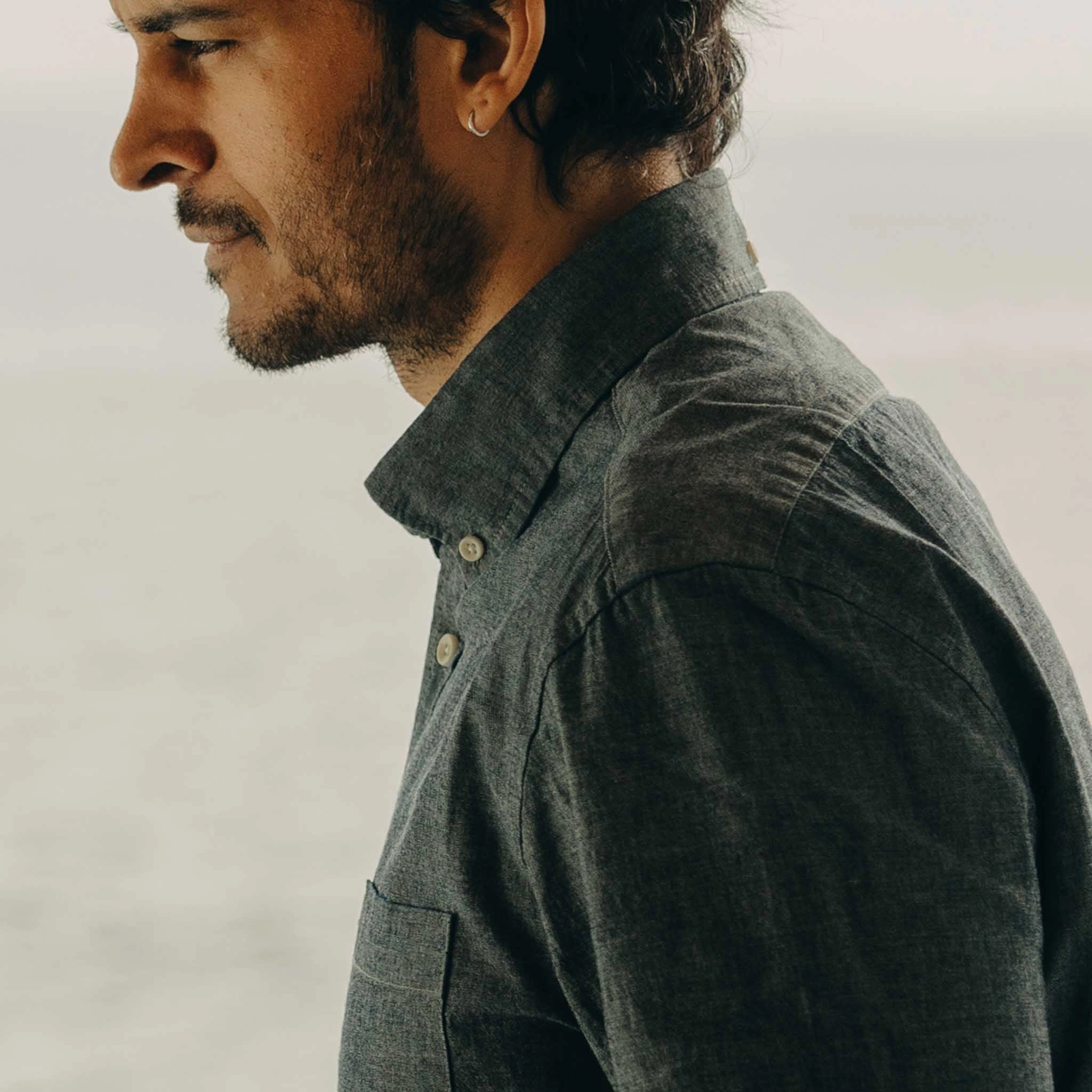 The Jack in Rinsed Indigo Chambray Multi Pocket Utility Fashion Statement
