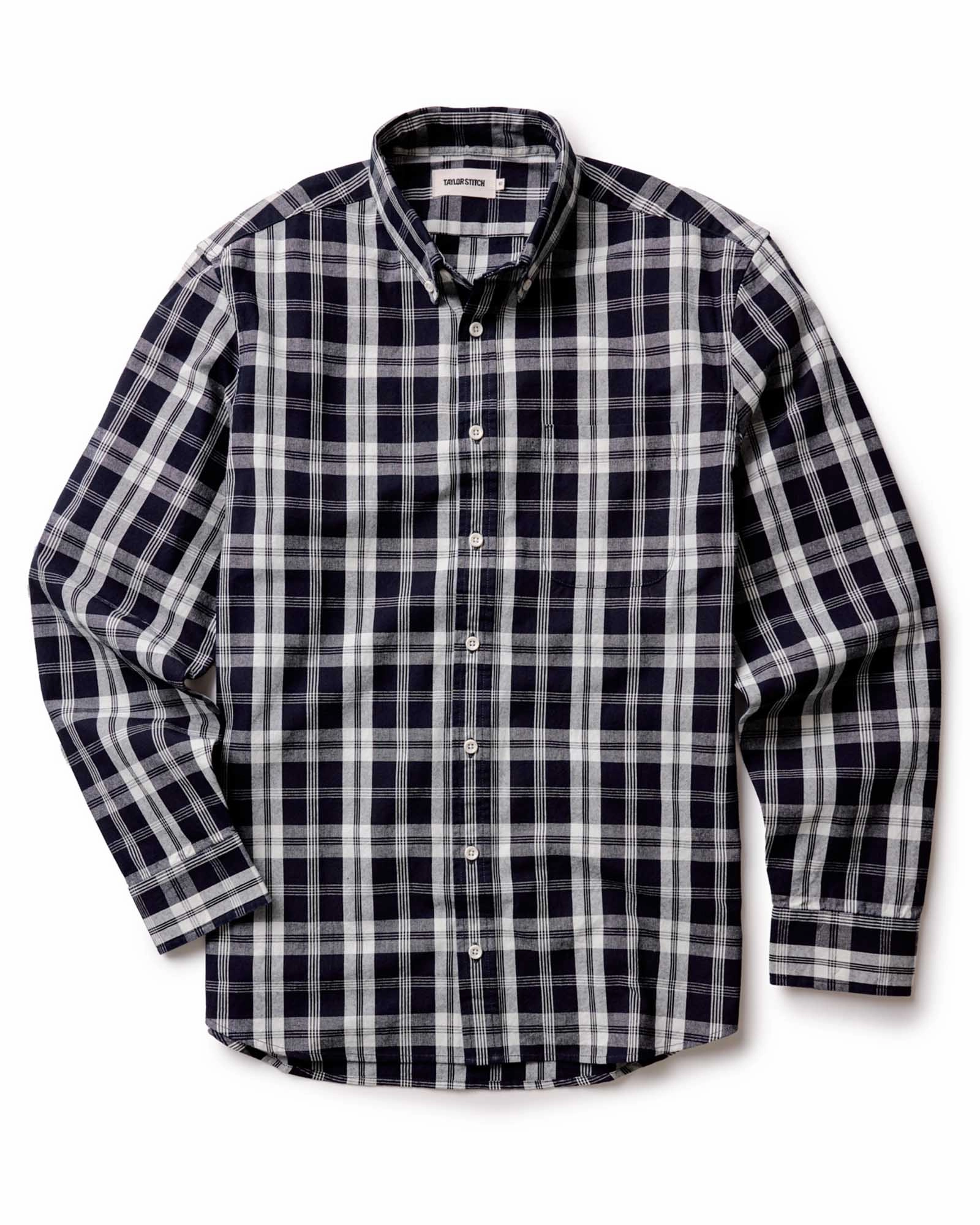 The Jack in Rinsed Indigo Plaid Oxford Luxury Feel