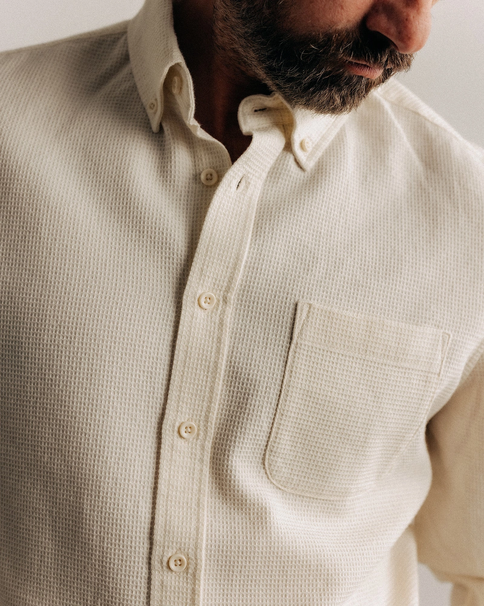 The Jack in Vintage White Waffle Oversized style Non Irritating Seams