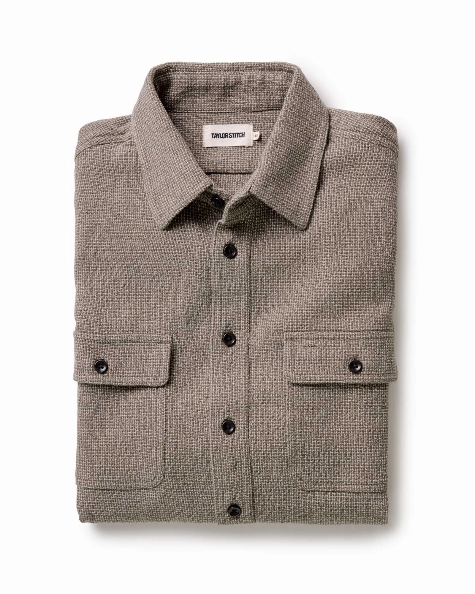 The Ledge Shirt in Army Linen Tweed Wardrobe Must-Have