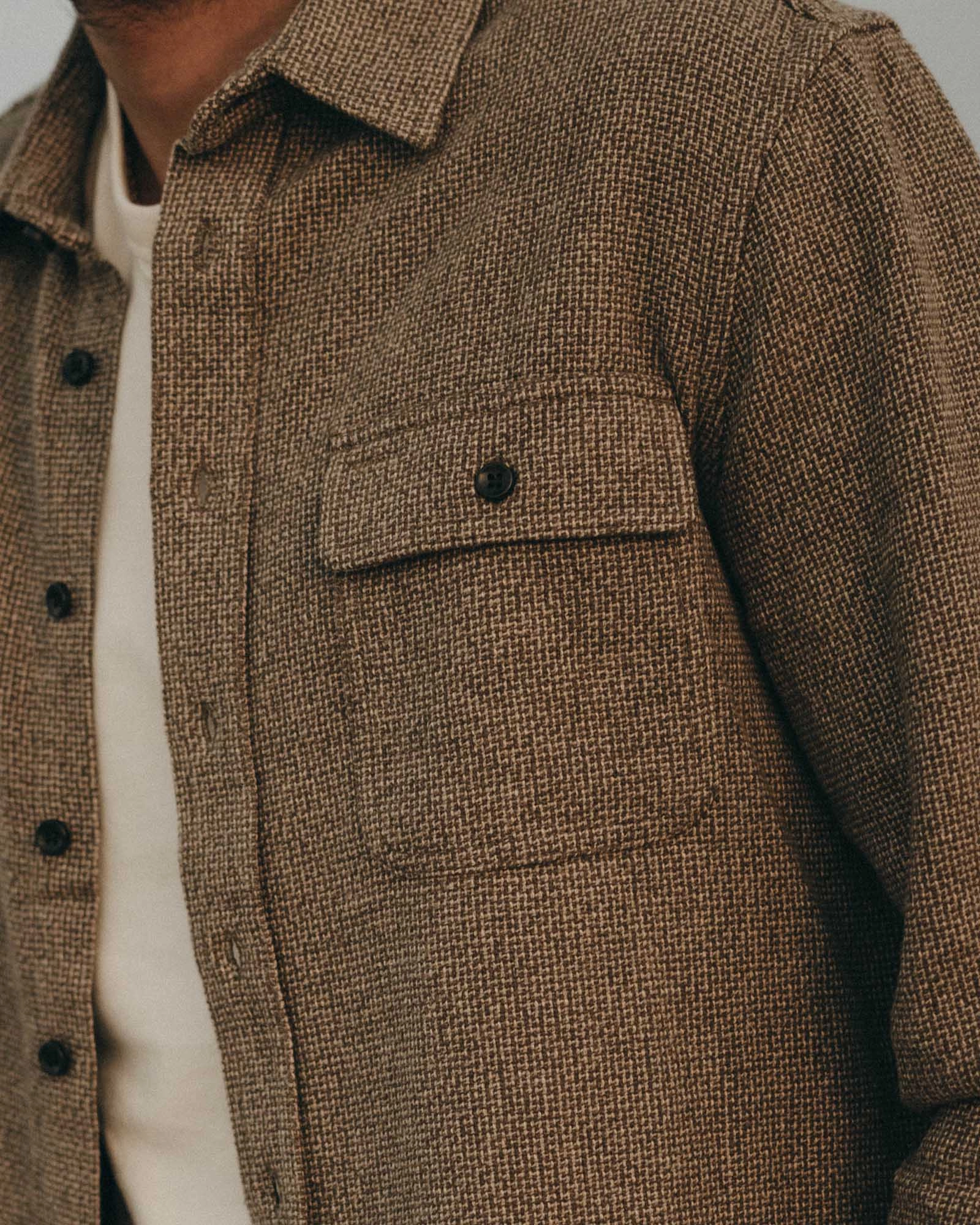 Party Ready The Ledge Shirt in Army Linen Tweed