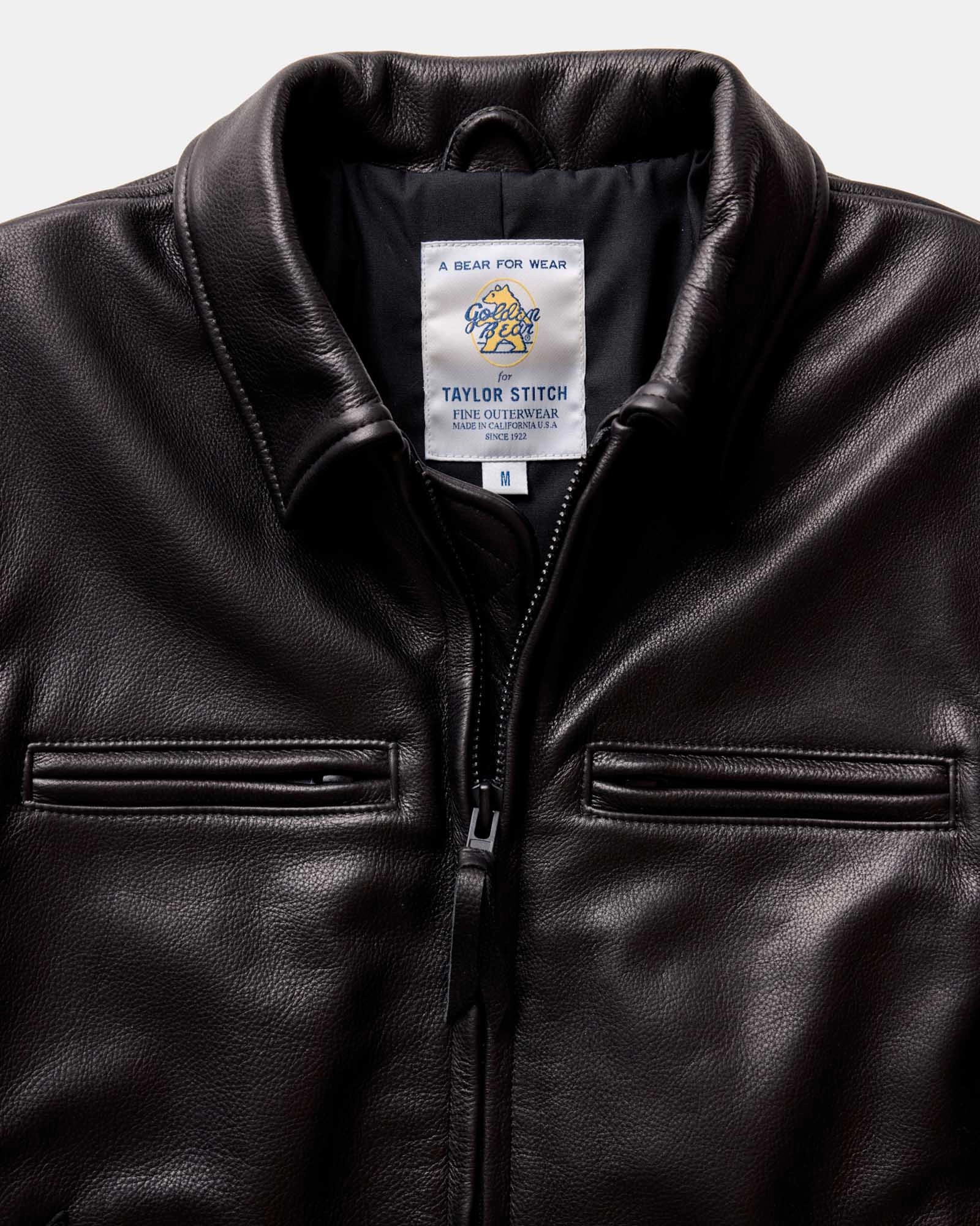 The Moto Jacket in Black Steerhide police officers Danger