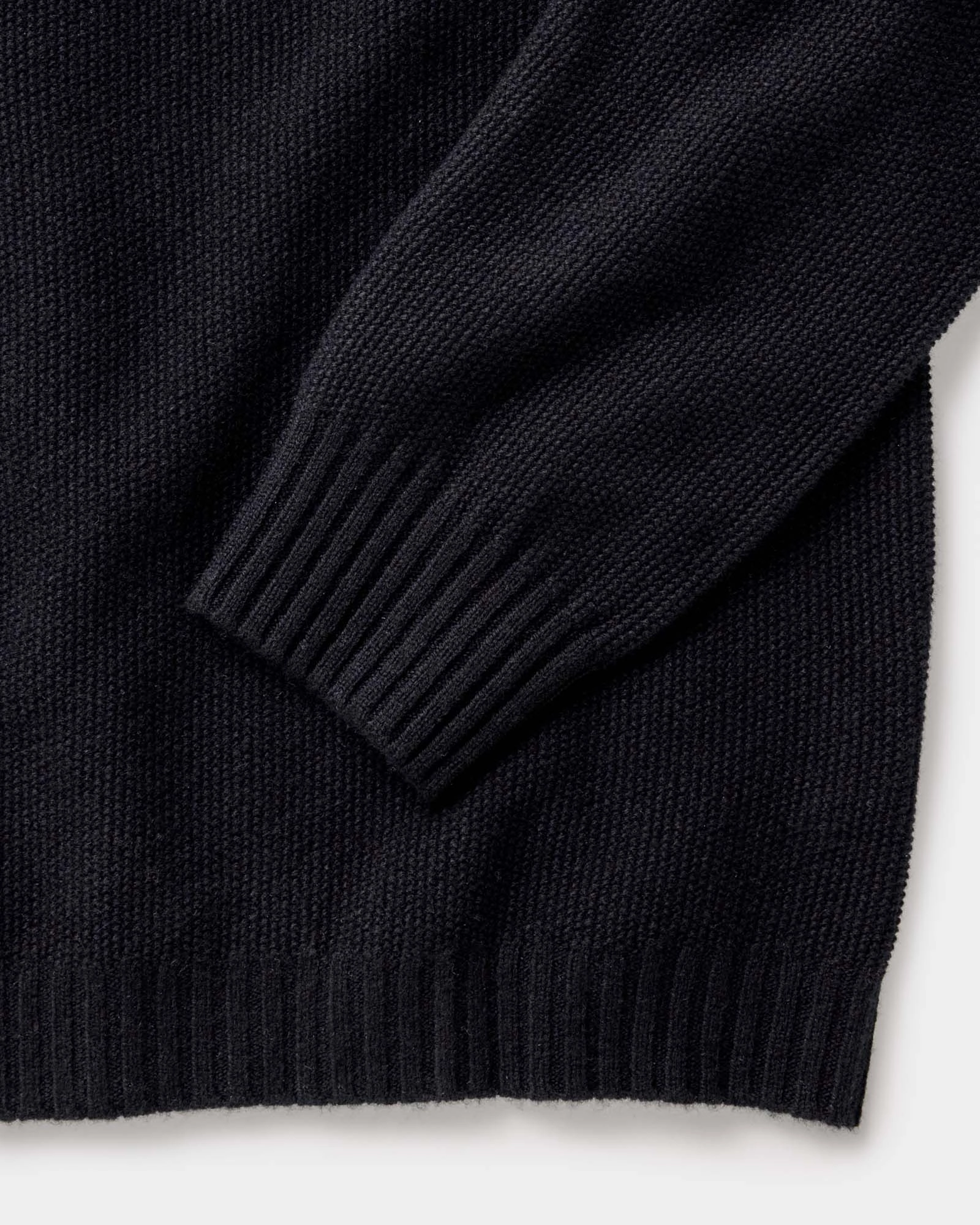 The Newton Sweater Polo in Midnight Merino Seasonal Layers Soft Knit Layer