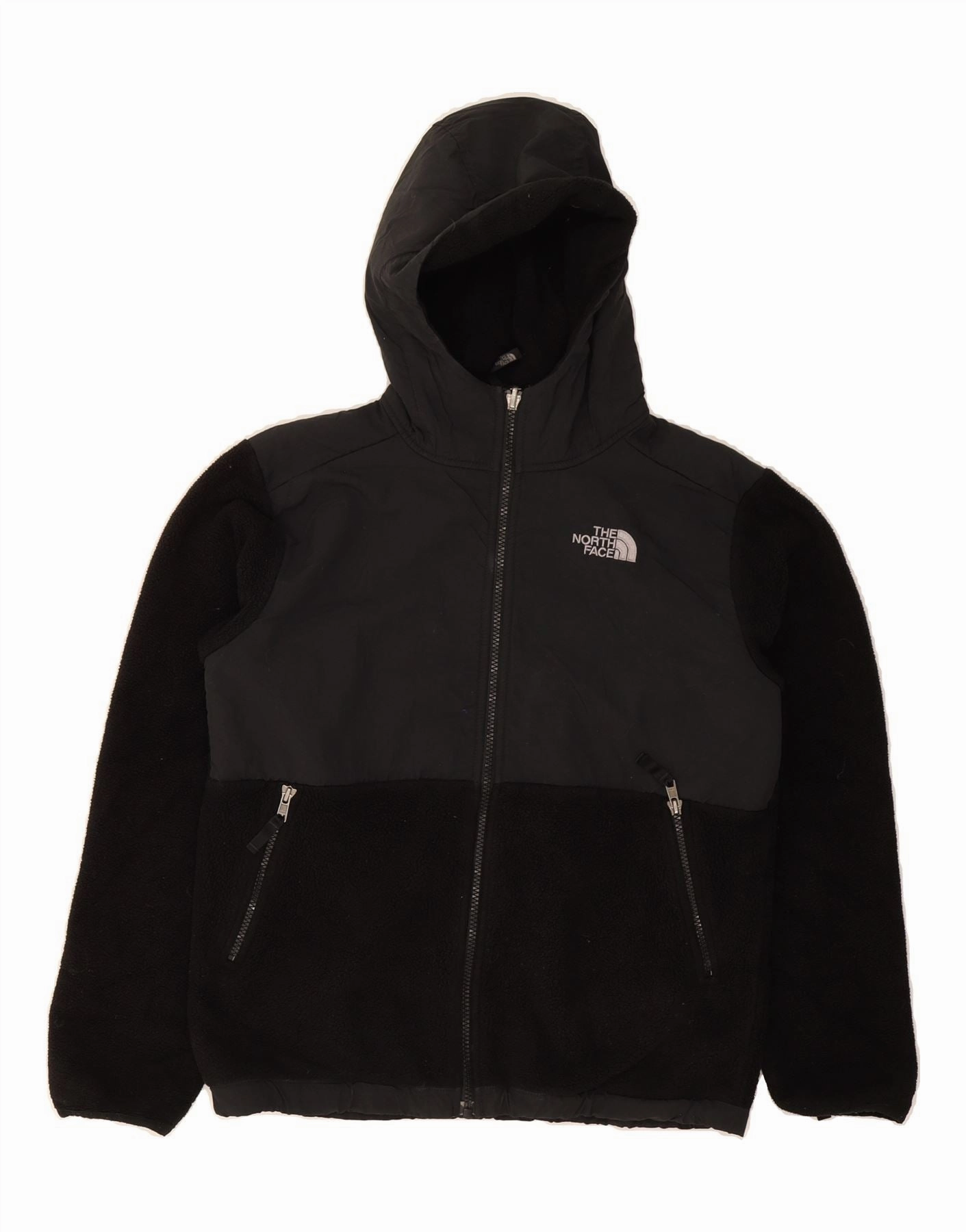 THE NORTH FACE Boys Fleece Jacket 14-15 Years Large  Black Colourblock Soft Texture