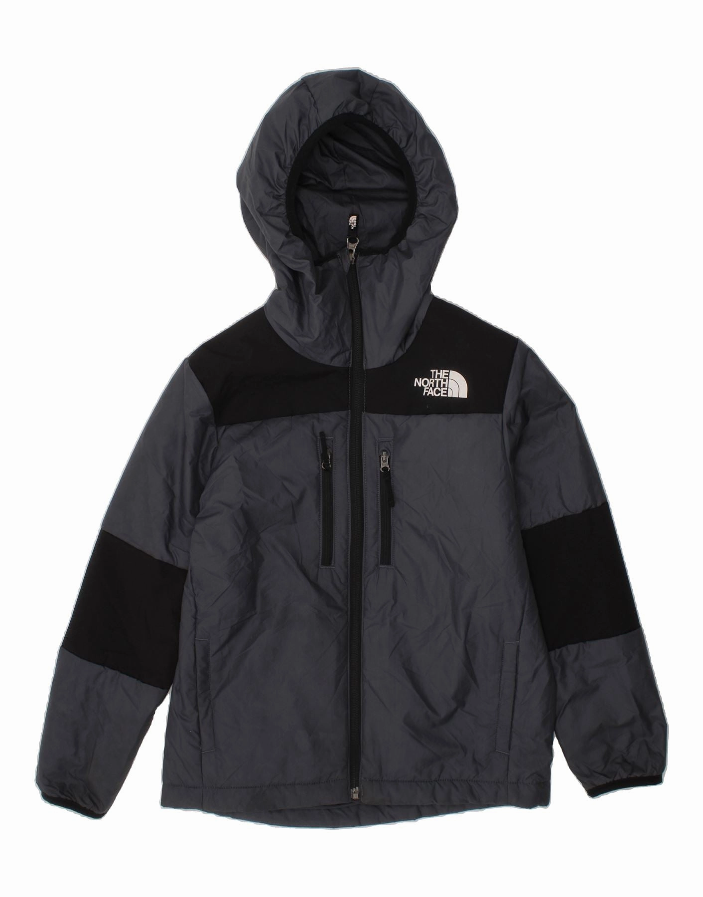 THE NORTH FACE Boys Windbreaker Jacket 9-10 Years Medium Navy Blue Shield students