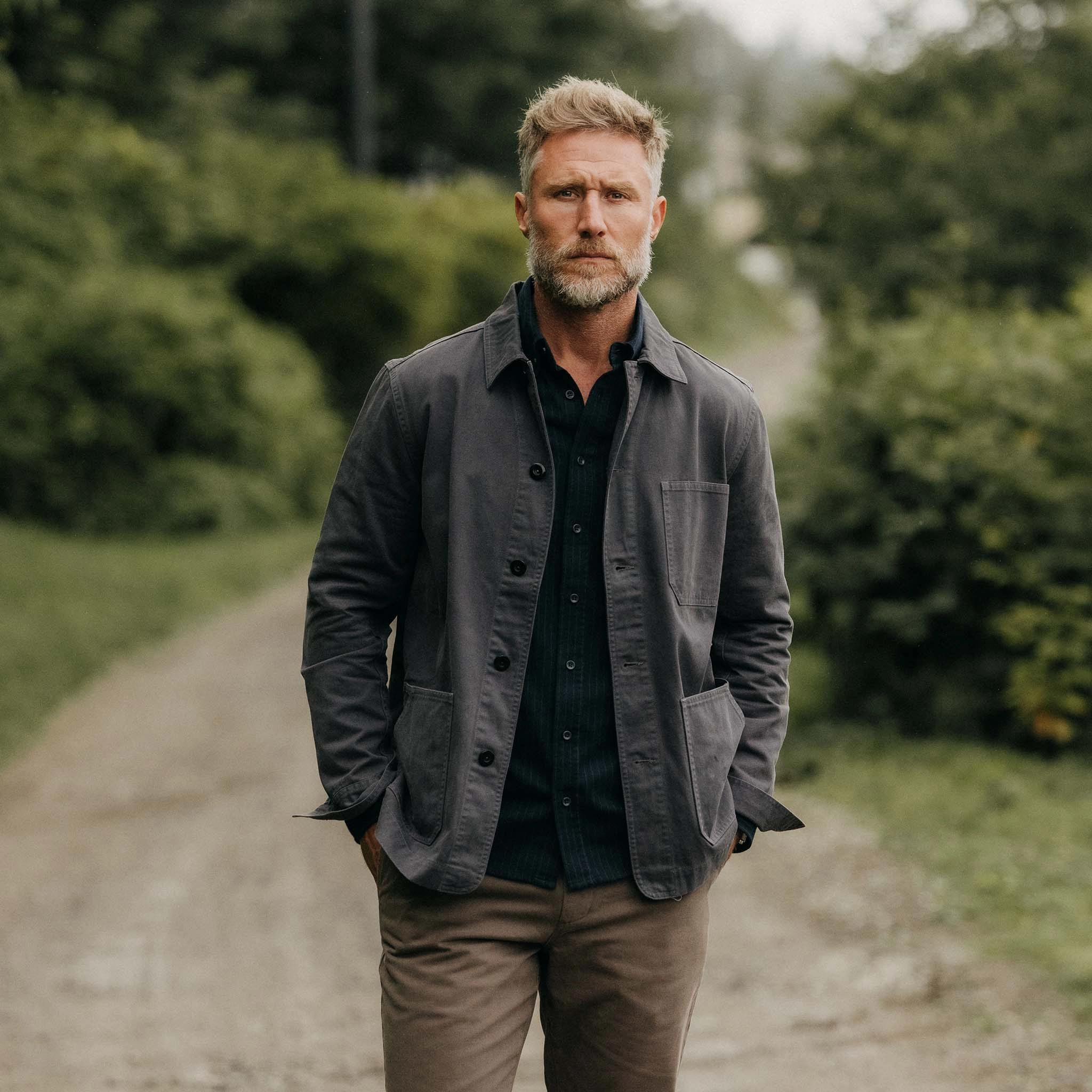 Trend Check The Ojai Jacket in Organic Charcoal Foundation Twill