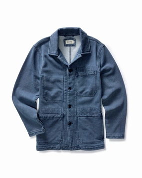 Mountain Ready suburban residents The Primer Jacket in Washed Indigo Terry