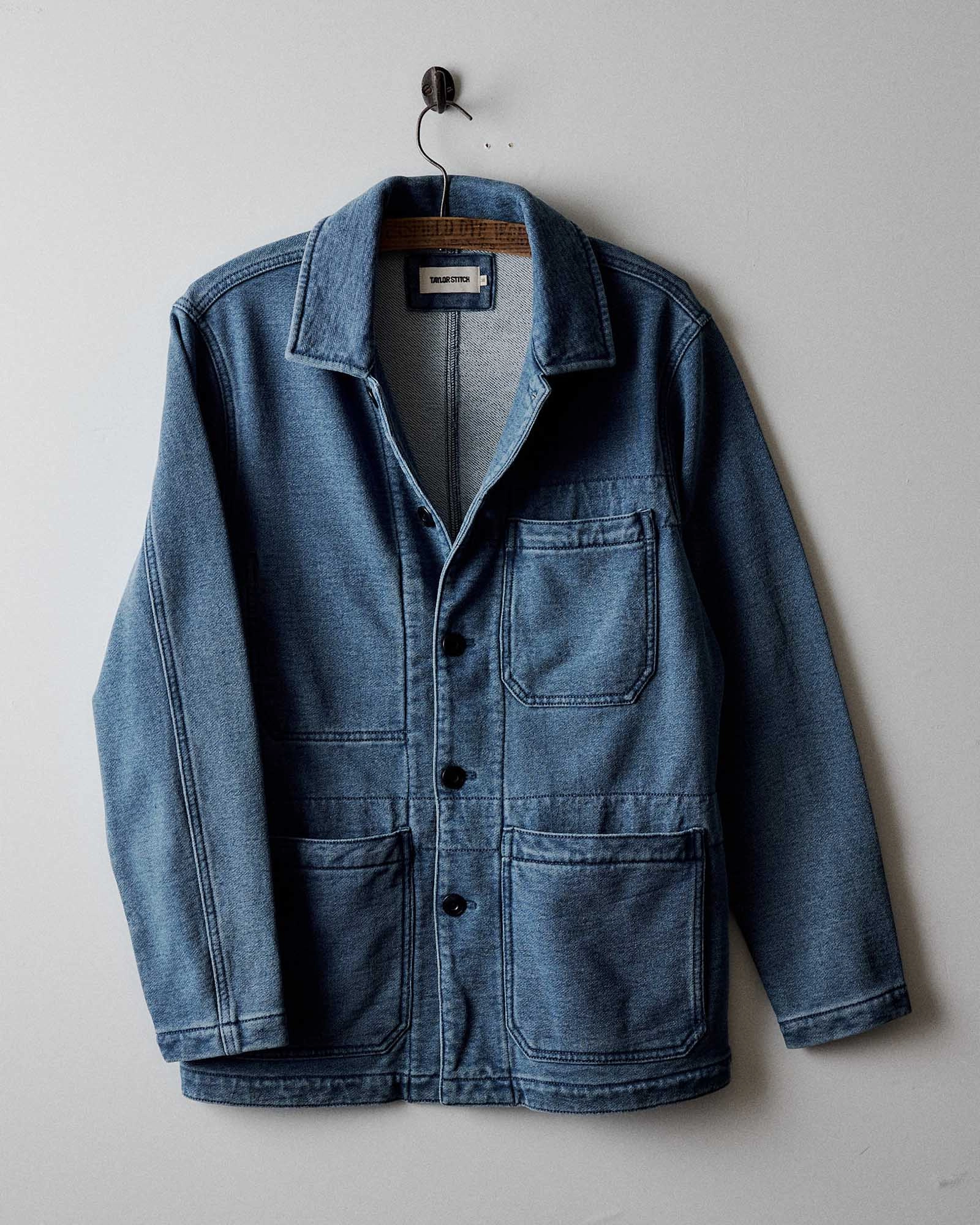 Snow Gear The Primer Jacket in Washed Indigo Terry