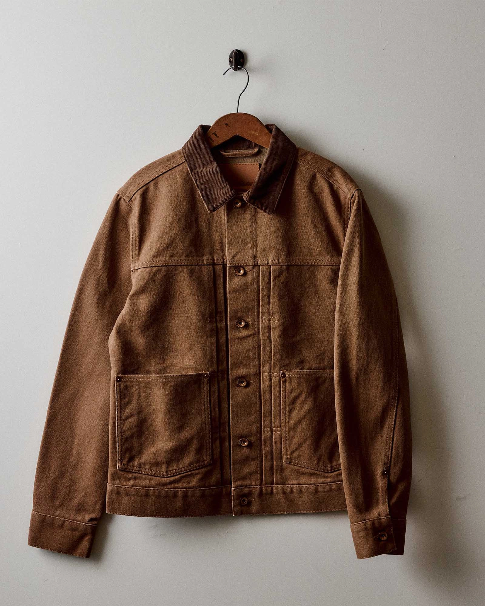 The Ryder Jacket in Tobacco Chipped Canvas Relationship