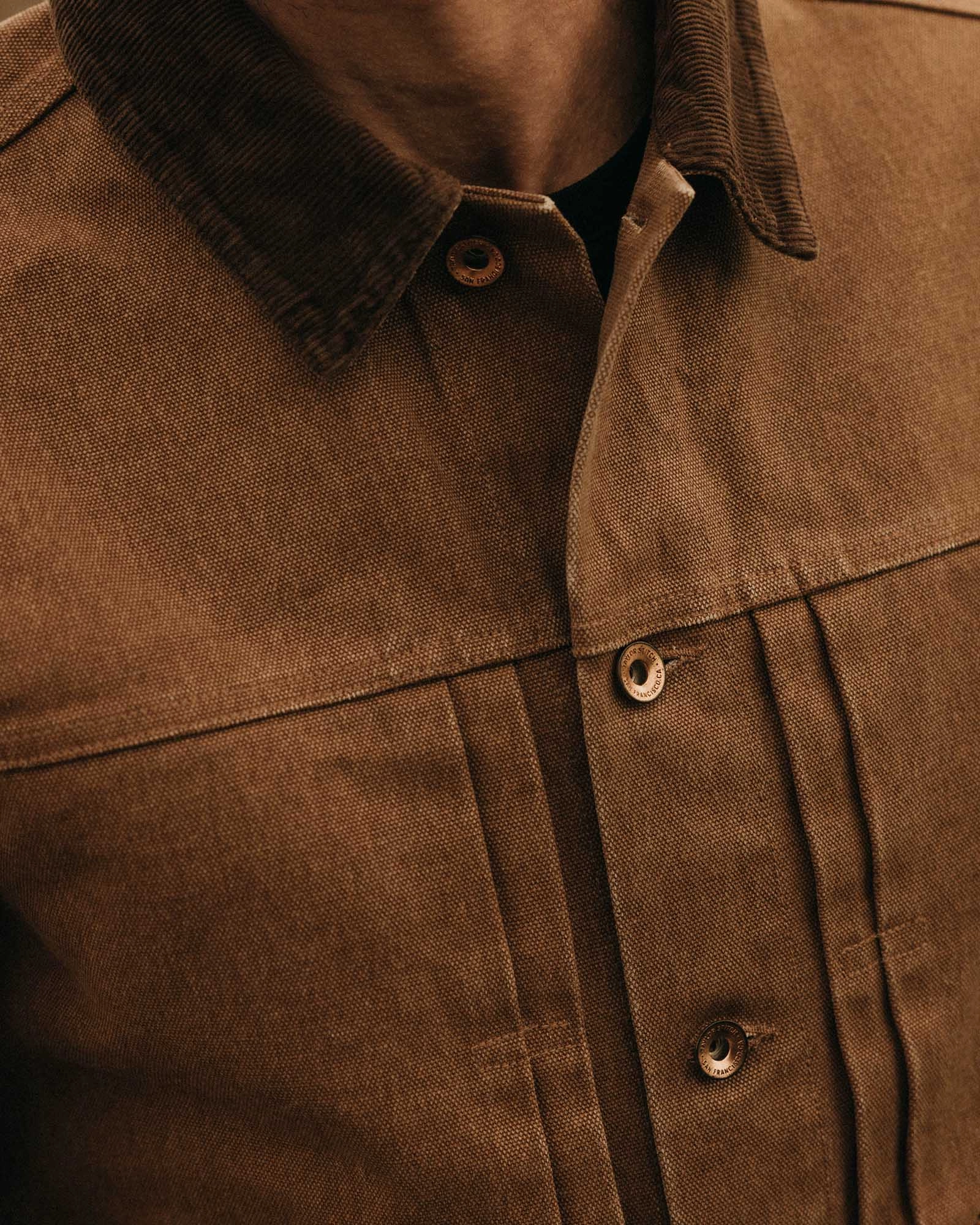 Warm Coverage Halloween The Ryder Jacket in Tobacco Chipped Canvas
