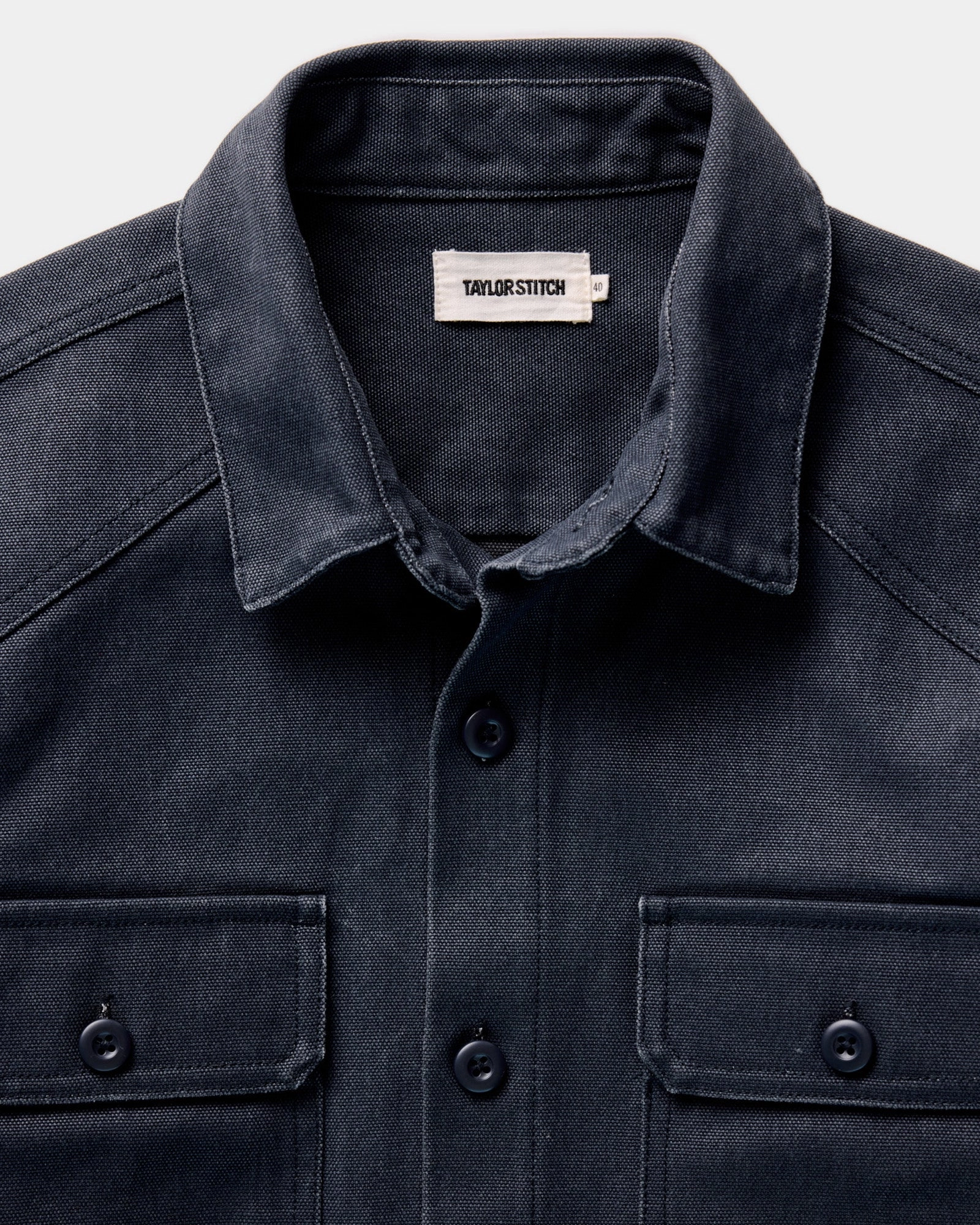 Subtle pattern The Shop Shirt in Navy Chipped Canvas