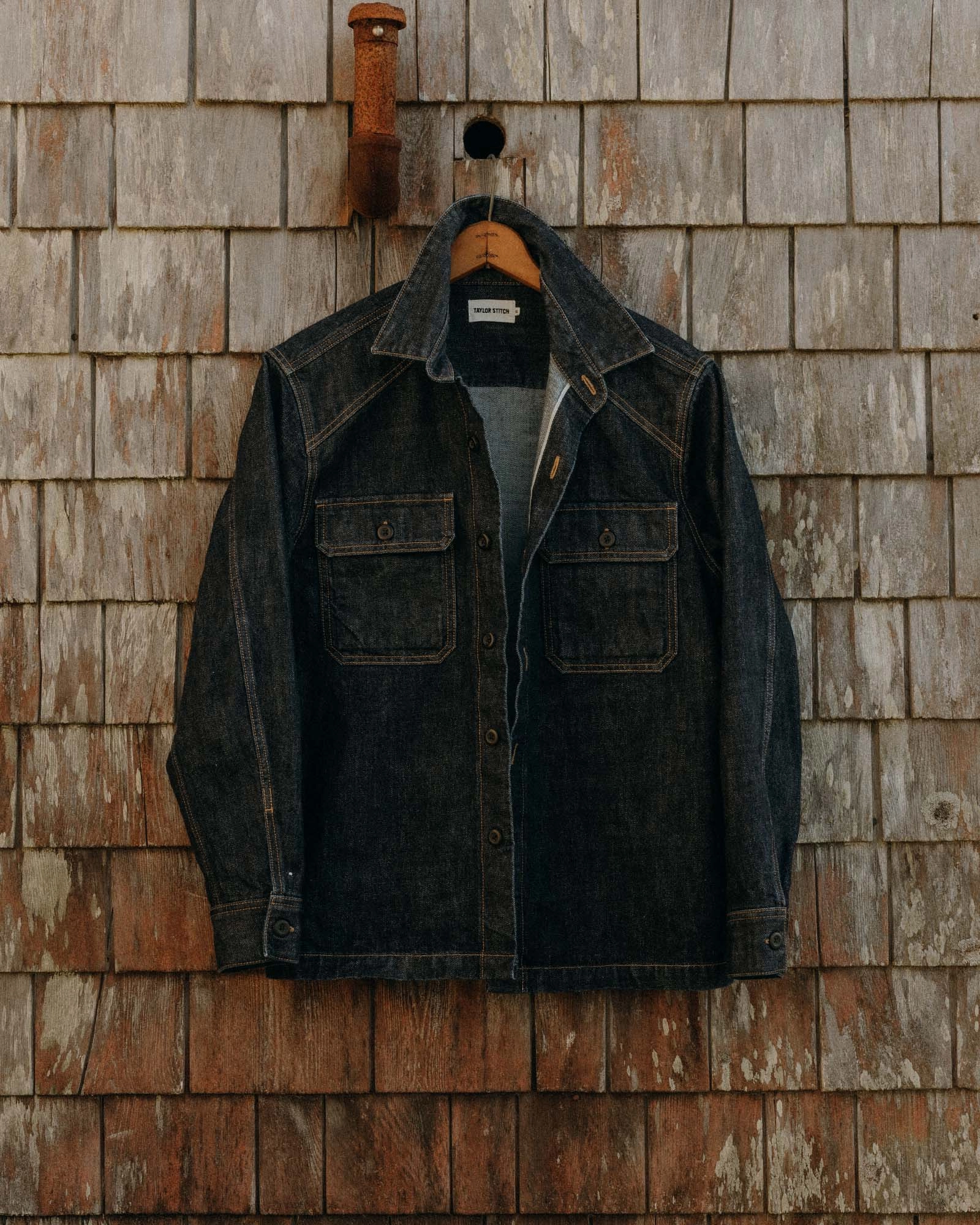 The Shop Shirt in Rinsed Indigo Selvedge Metallic Finish