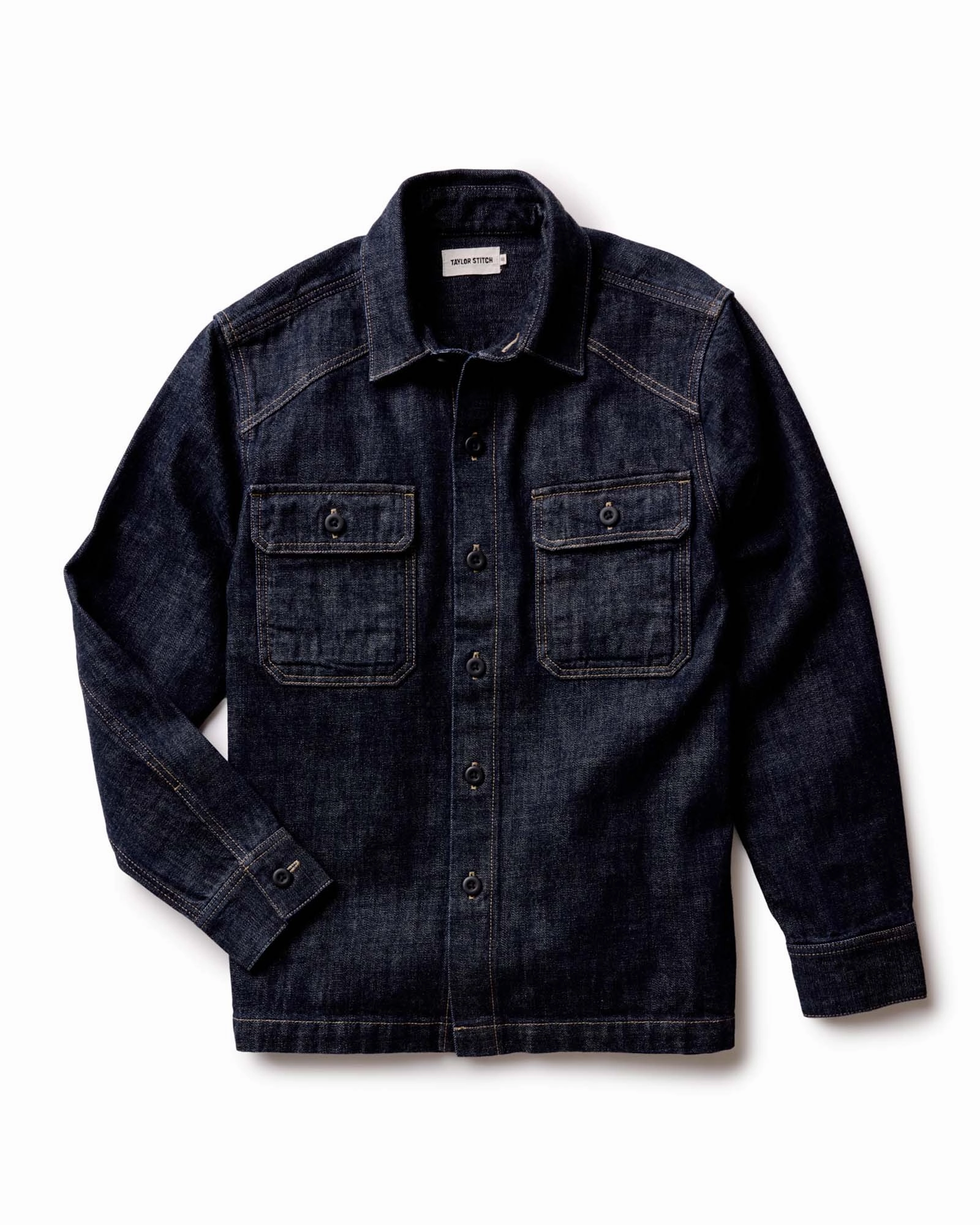 The Shop Shirt in Rinsed Indigo Selvedge Fitted Silhouette