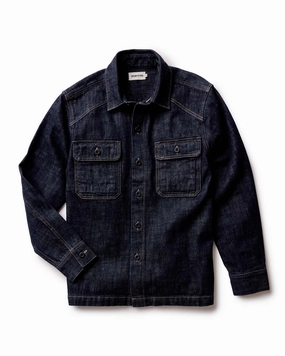 The Shop Shirt in Rinsed Indigo Selvedge Fitted Silhouette