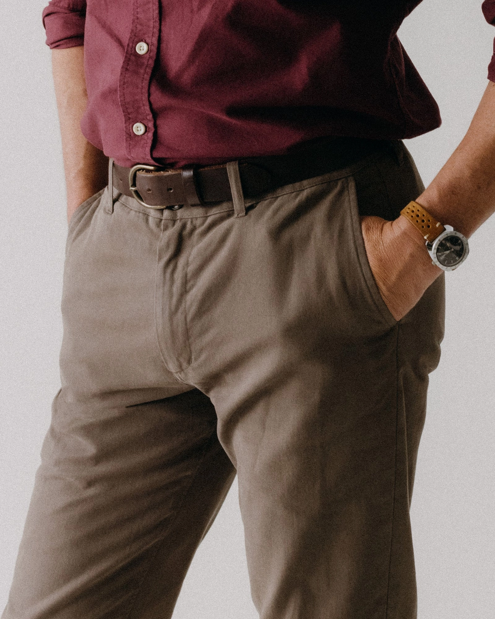 Anti Snag Fabric Modern Wear The Slim Foundation Pant in Organic Espresso