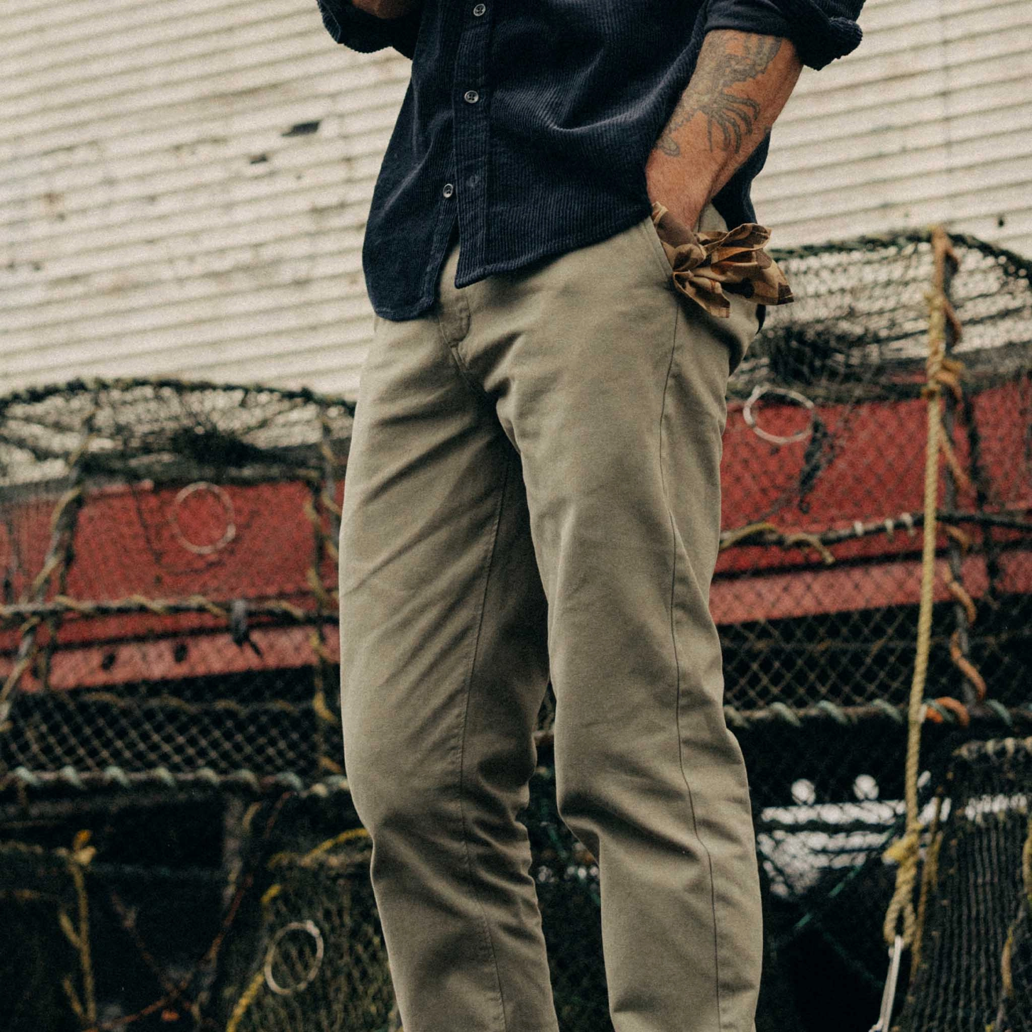 Performance Design Fit Tough Style The Slim Foundation Pant in Organic Smoked Olive