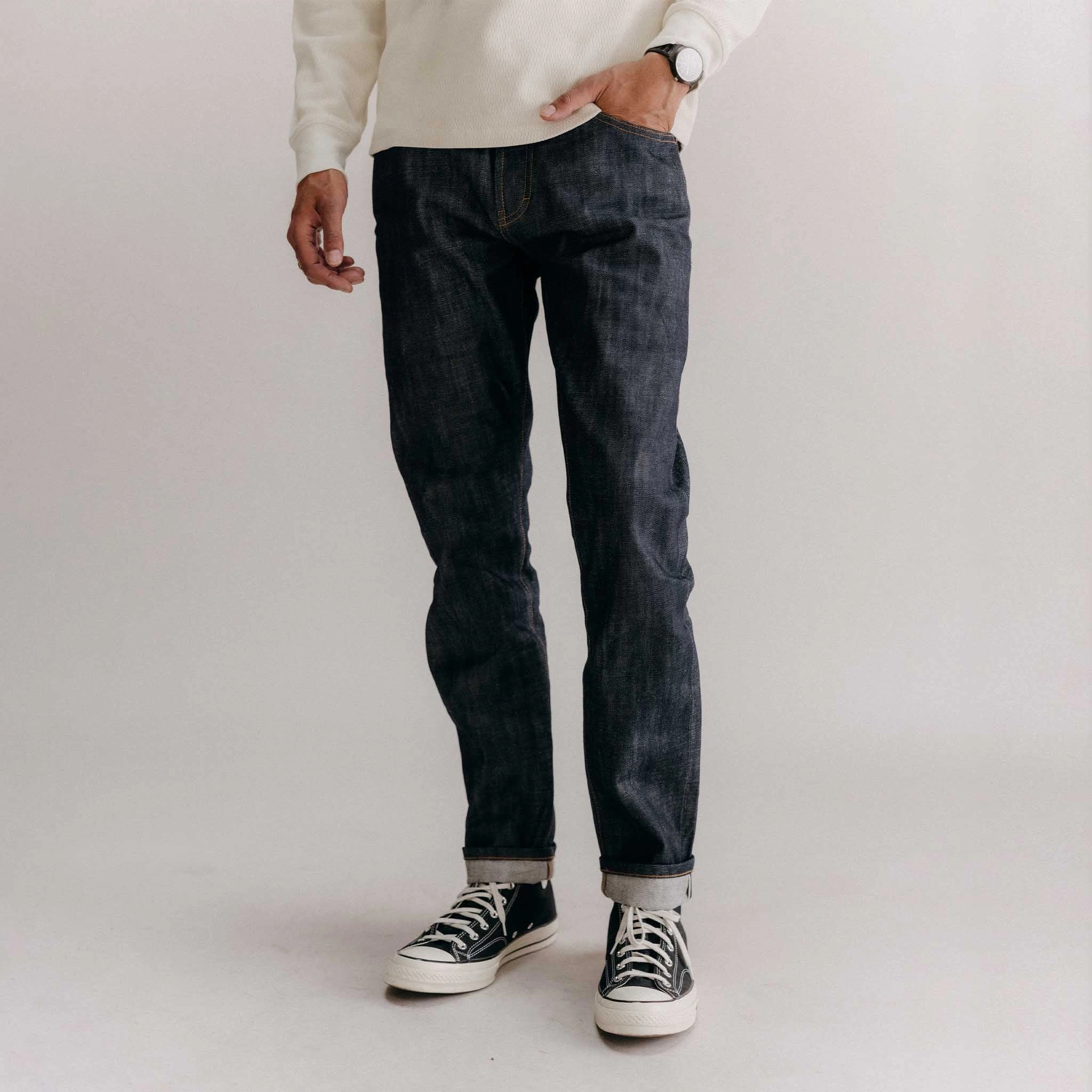 The Slim Jean in Rigid Organic Selvedge Urban Flex Soft Waist
