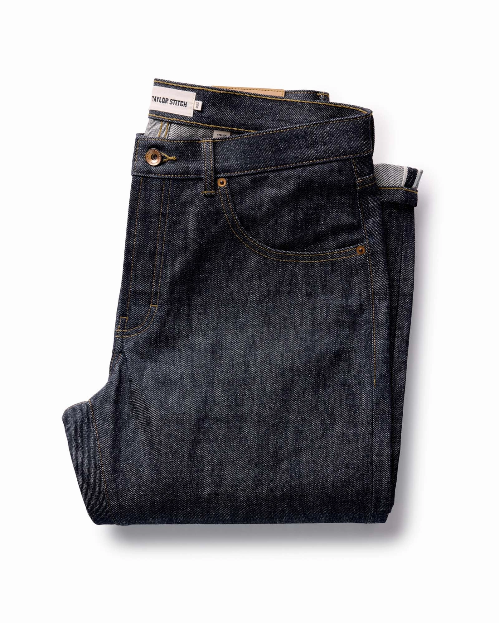 Non Binding Waist The Straight Jean in Rigid Organic Selvedge