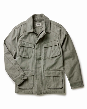 Fast Wear The Surplus Jacket in Field Olive Reverse Sateen
