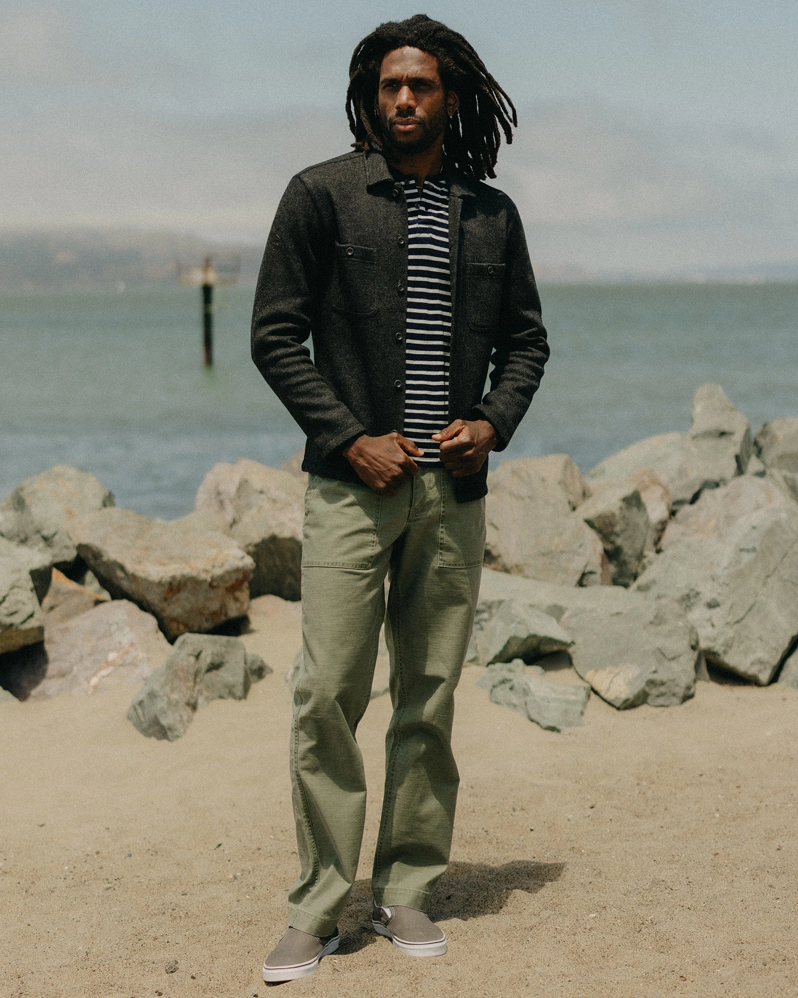 The Surplus Pant in Field Olive Reverse Sateen Trendy Style Relax Fit Wear
