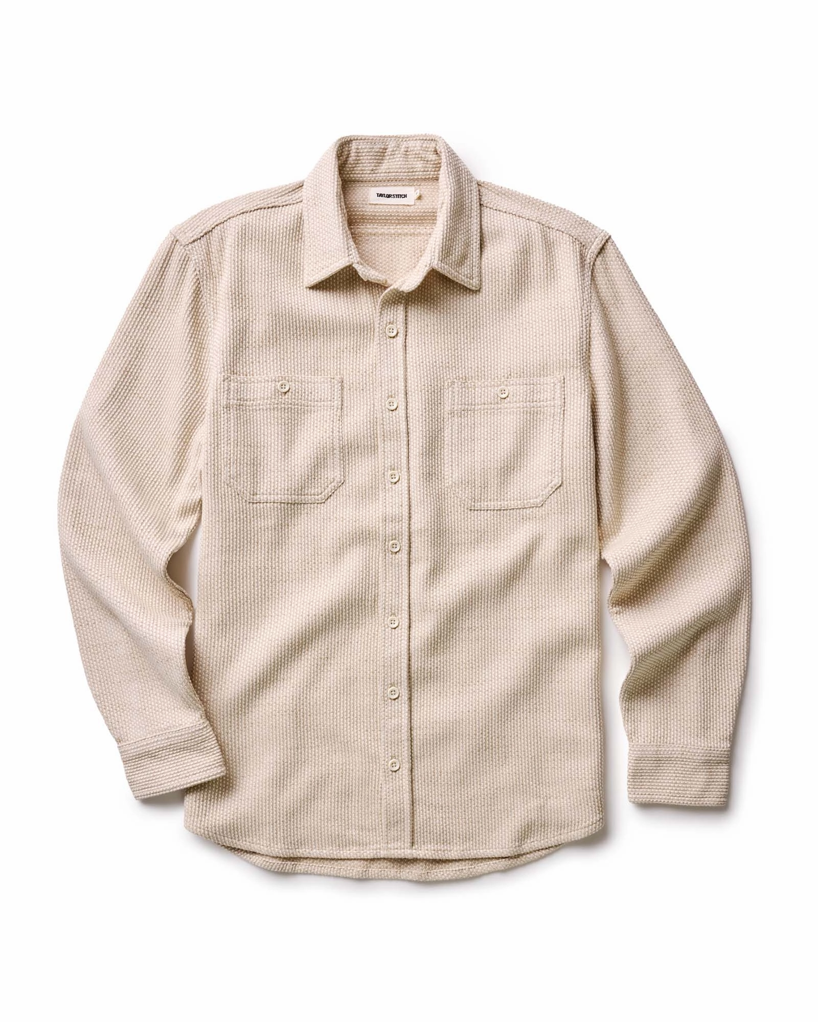 The Utility Shirt in Natural Sashiko Winter Retreat