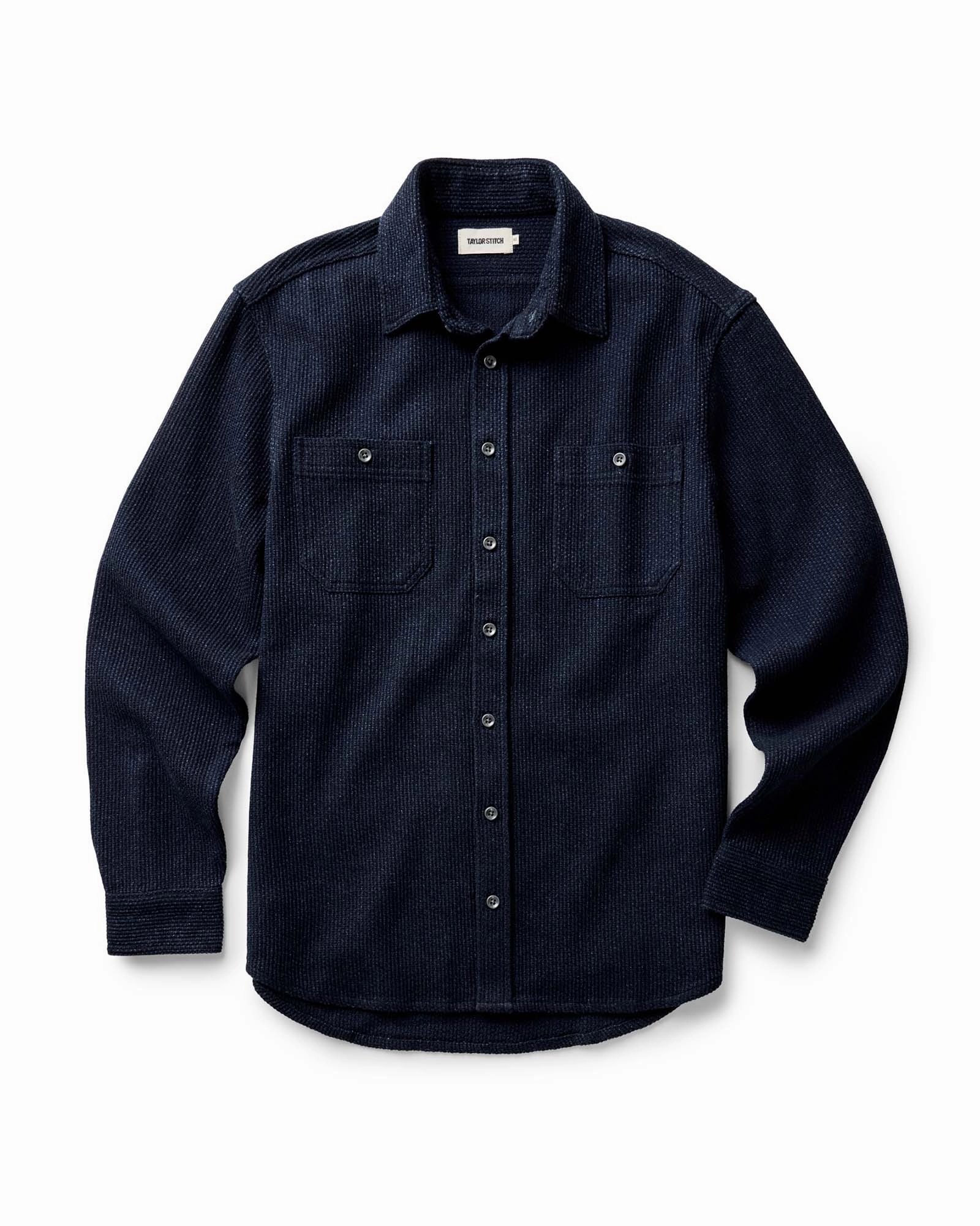 Gym Wear BBQ Party The Utility Shirt in Rinsed Indigo Sashiko