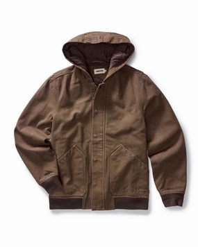 Heat Retention Closet The Workhorse Hoodie in Aged Penny Chipped Canvas
