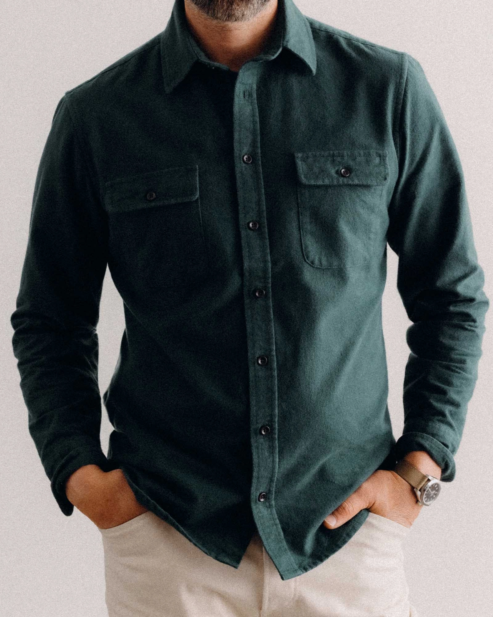 The Yosemite Shirt in Dark Forest Regular Fit Wrinkle-Resistant