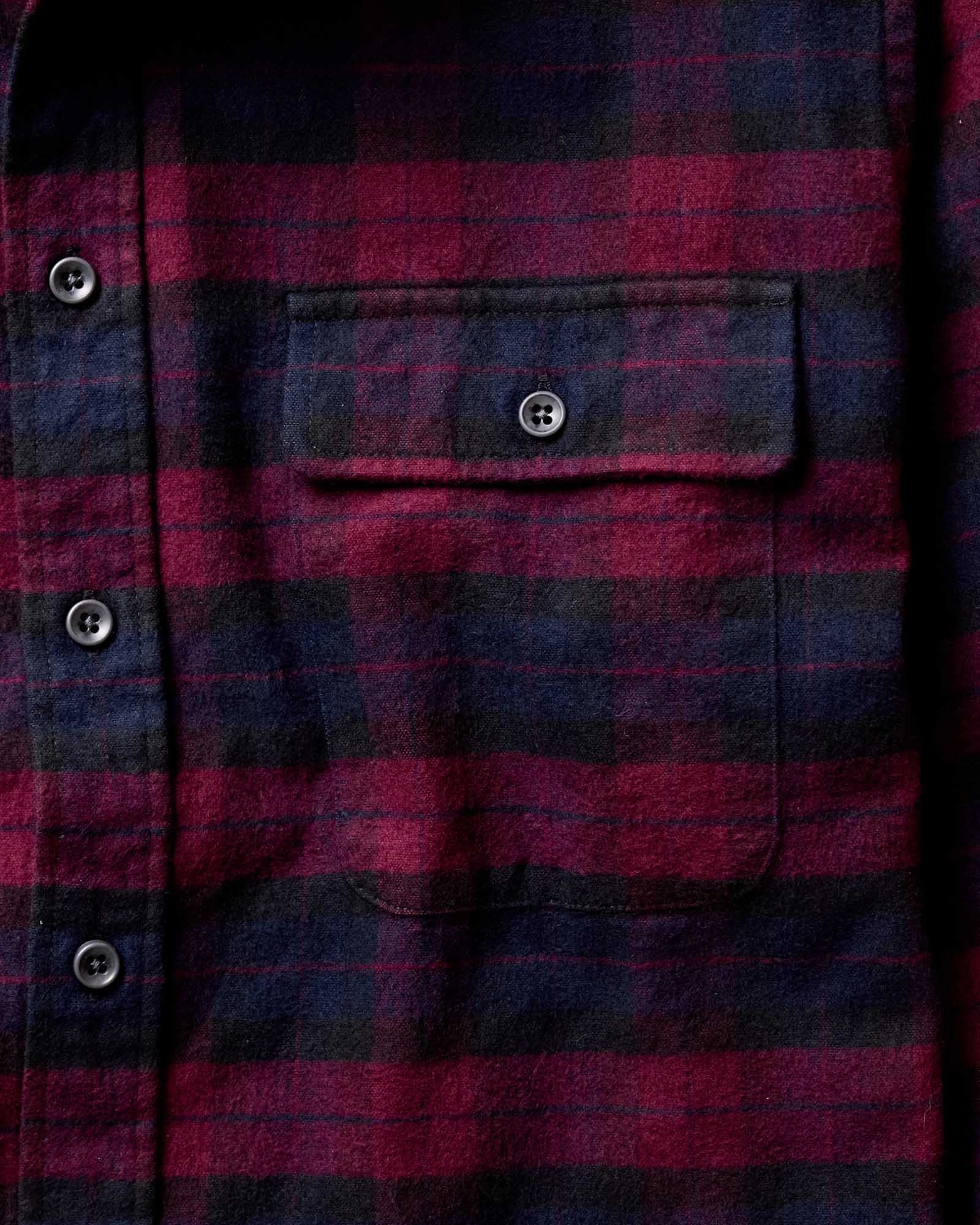 The Yosemite Shirt in Port Plaid Non Iron Material