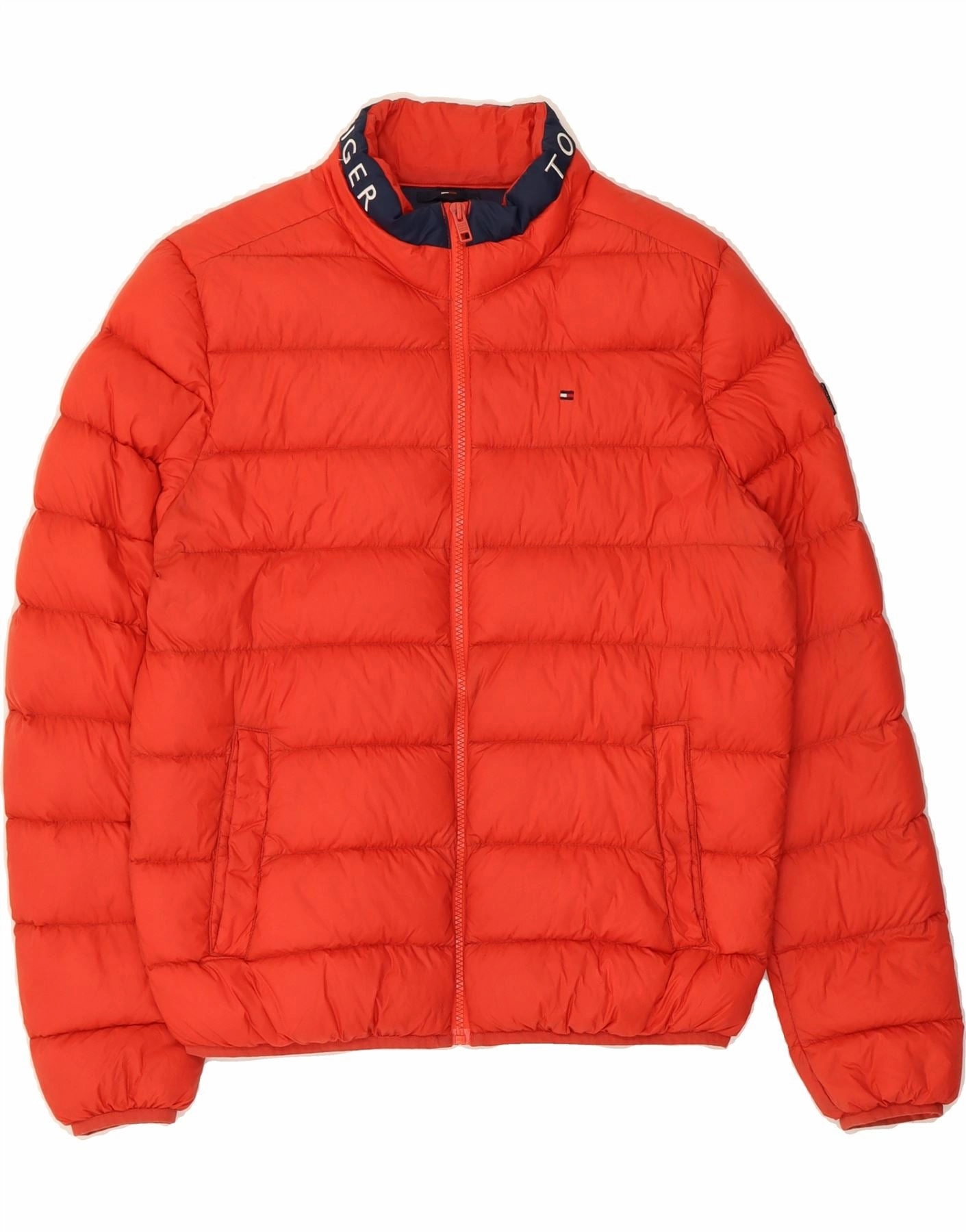 Midweight Option TOMMY HILFIGER Boys Graphic Padded Jacket 15-16 Years Red Polyamide