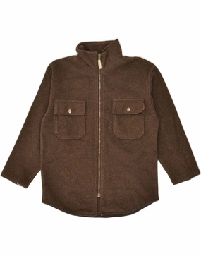 TIMBERLAND Boys Graphic Fleece Jacket 5-6 Years Brown Polyester Dry climate Wind Resistant Design