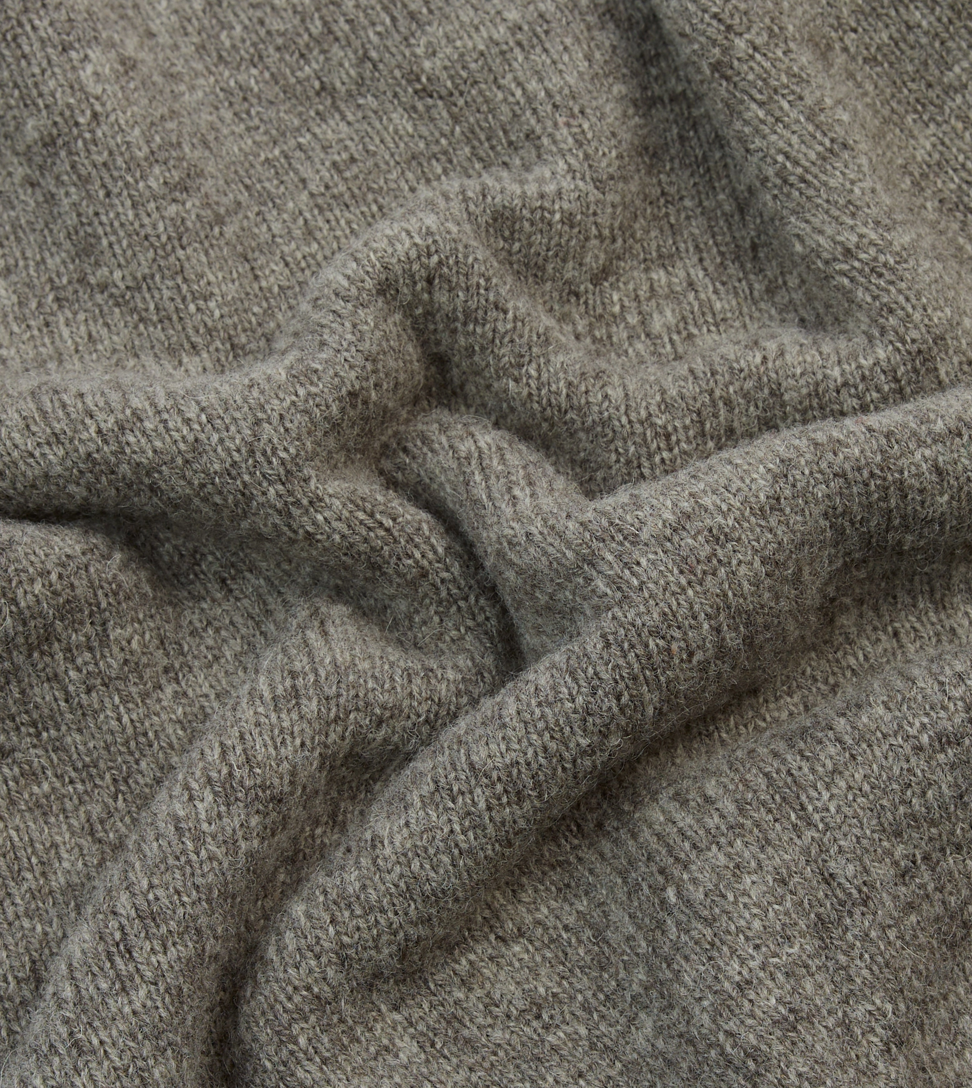Winter Layer Ecru Multi Colourblock Brushed Shetland Crew Neck Jumper