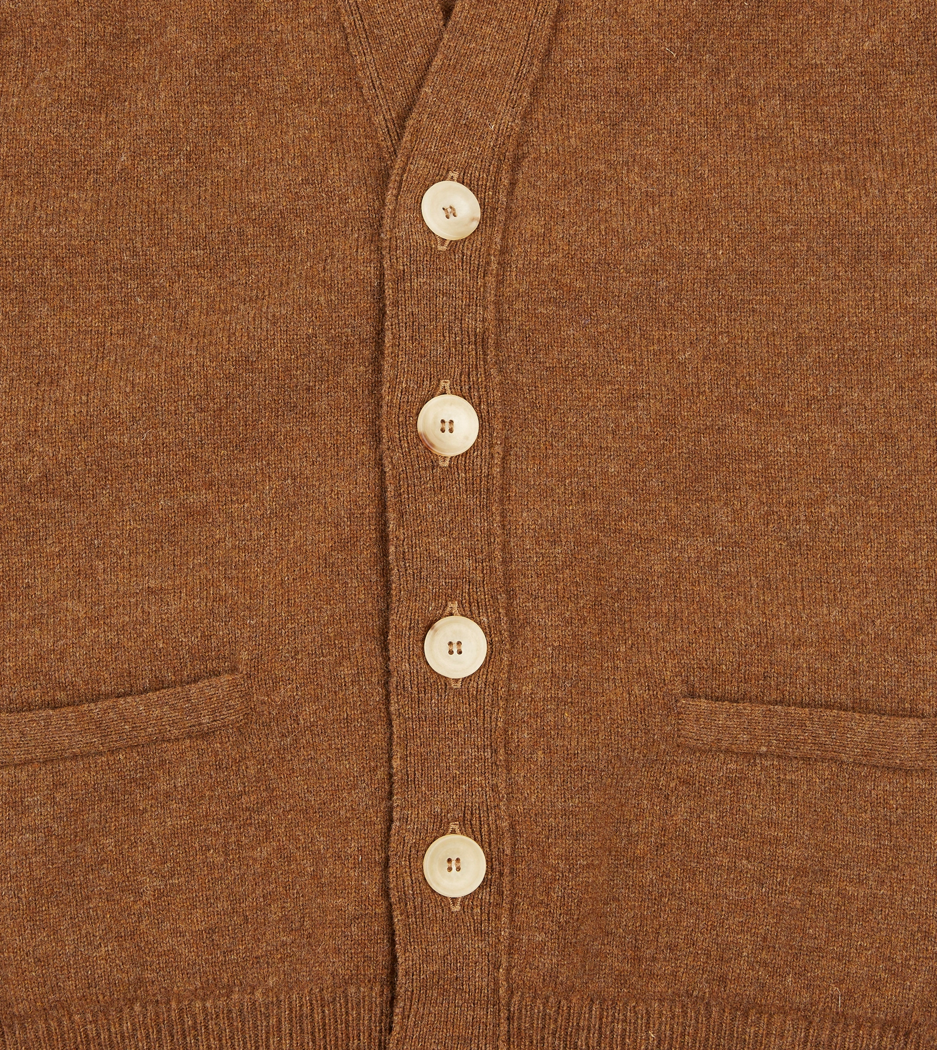 Light Brown Lambswool Sleeveless Cardigan Durable Blends No Effort