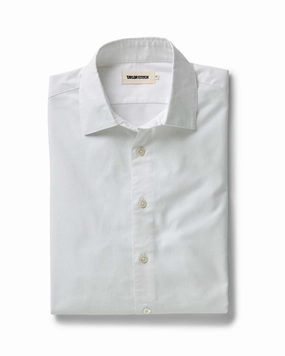 Fashion-Forward Youthful Appeal The Hyde Shirt in White Pinpoint Oxford