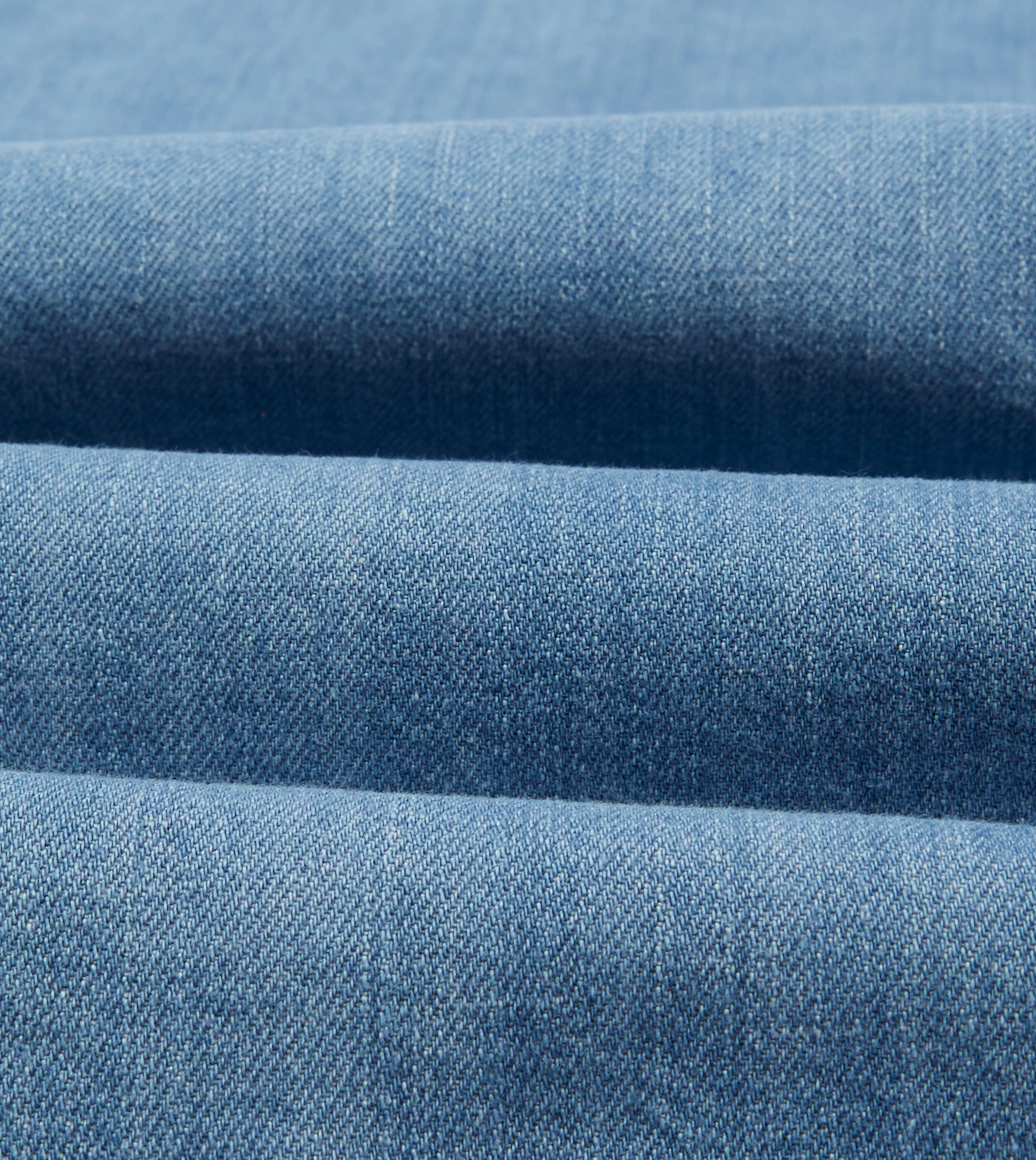 Bleach Wash Denim Two-Pocket Western Shirt Street Style Coffee Run