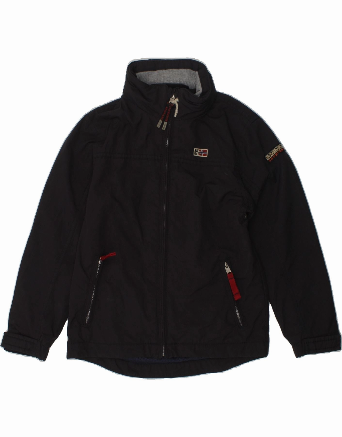 Unique Piece Layered Wear NAPAPIJRI Boys Hooded Windbreaker Jacket 5-6 Years Navy Blue Polyamide