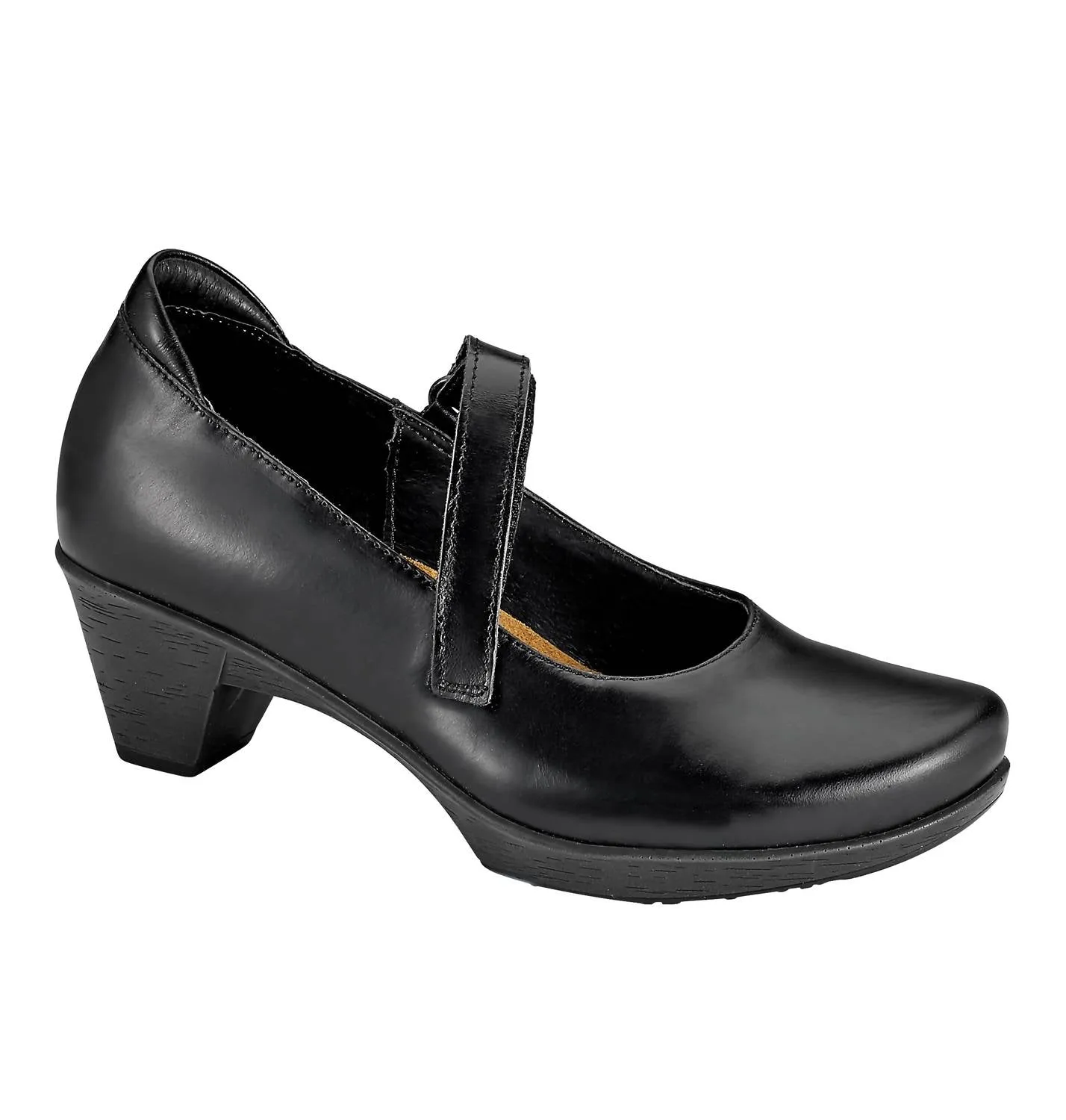 Muse Mary Jane Shoes In Black Madras Leather Dynamic Path