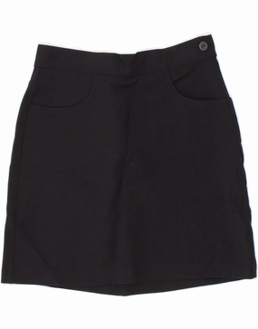 Vibrant Light BENETTON Girls A-Line Skirt 9-10 Years W24 Black Polyester