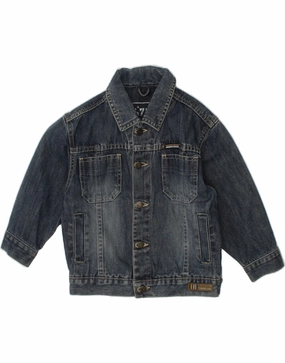 TIMBERLAND Boys Denim Jacket 2-3 Years Blue Cotton Hardware Standard