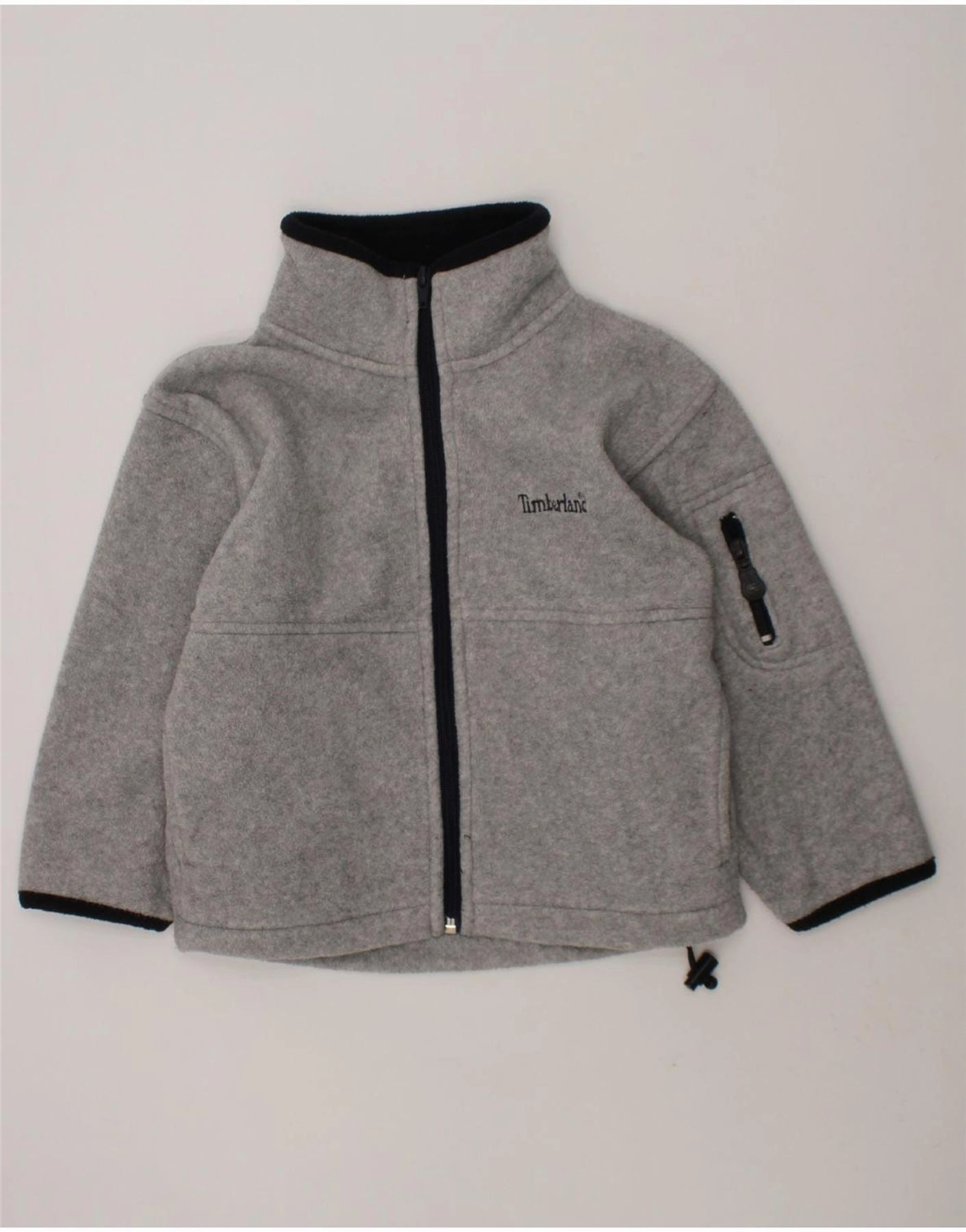 Lightweight Layer Soft Interior Lining TIMBERLAND Boys Fleece Jacket 3-4 Years Grey Polyester