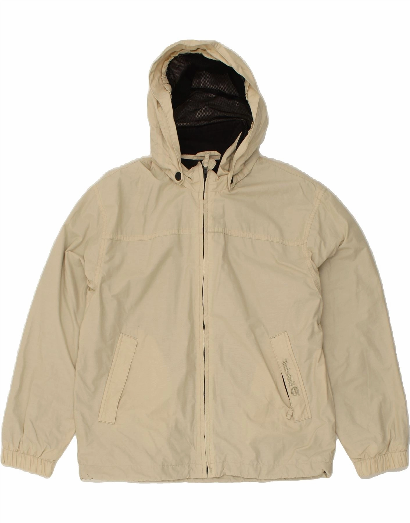 Advice Compression Fit TIMBERLAND Boys Hooded Bomber Jacket 11-12 Years Beige Cotton