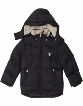 Thermal regulation Promise TIMBERLAND Boys Hooded Padded Jacket 4-5 Years Navy Blue Polyester
