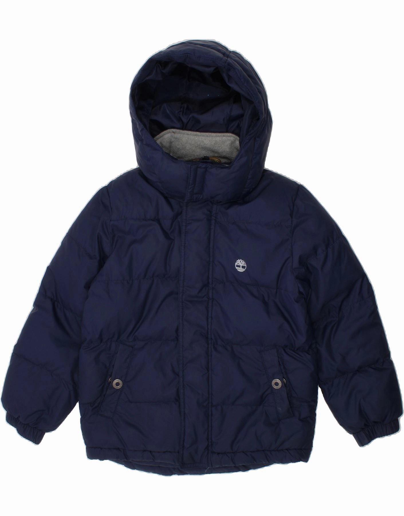Storm Gear Under Shell TIMBERLAND Boys Hooded Padded Jacket 5-6 Years Navy Blue Polyester