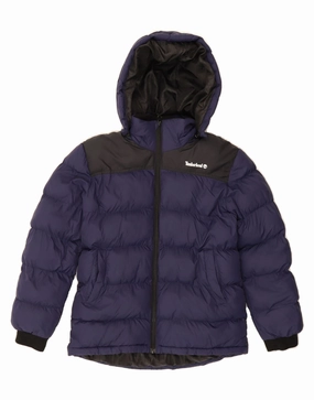 Windshield Coat TIMBERLAND Boys Padded Jacket 13-14 Years Small Navy Blue Colourblock