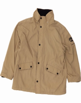 TIMBERLAND Boys weather gear Windbreaker Jacket 13-14 Years Beige Cotton Future Wind Resistant Design