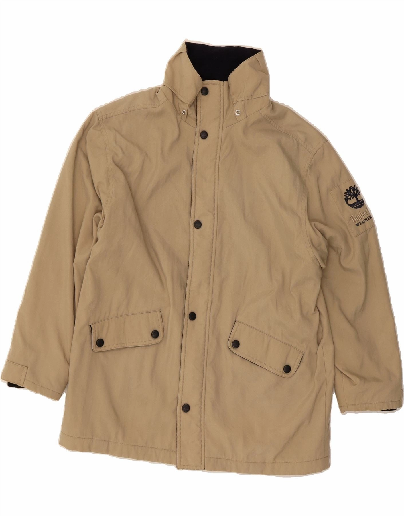 TIMBERLAND Boys weather gear Windbreaker Jacket 13-14 Years Beige Cotton Future Wind Resistant Design
